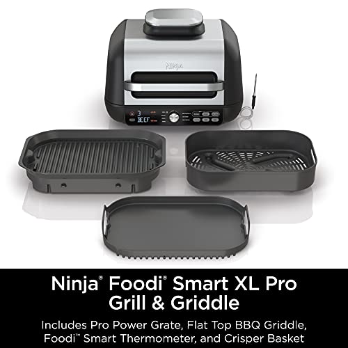 1787632281_b5iPjhv1 griddle - IG651 Foodi Smart XL Pro 7 in 1 Indoor Grill/, Combo - Use Opened or Closed, Air Fry, Dehydrate and More, Pro Power Grate, Flat Top