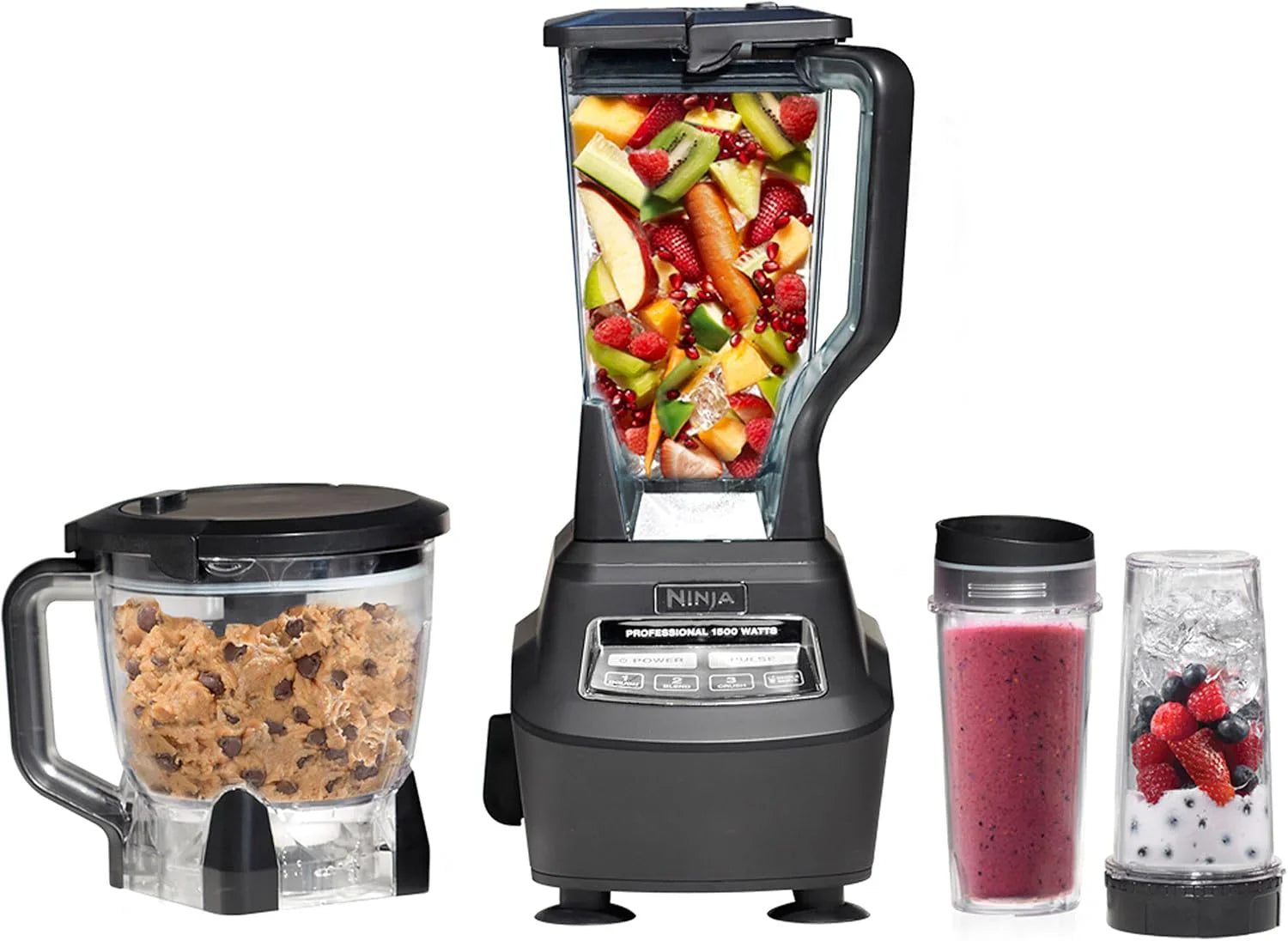 1787632560_Oo6Li4Jv BL770 Mega Kitchen System, Featuring 1500W Blender and Processor, 72oz Pitcher, 64oz Bowl, 16oz to Go Cups, Black