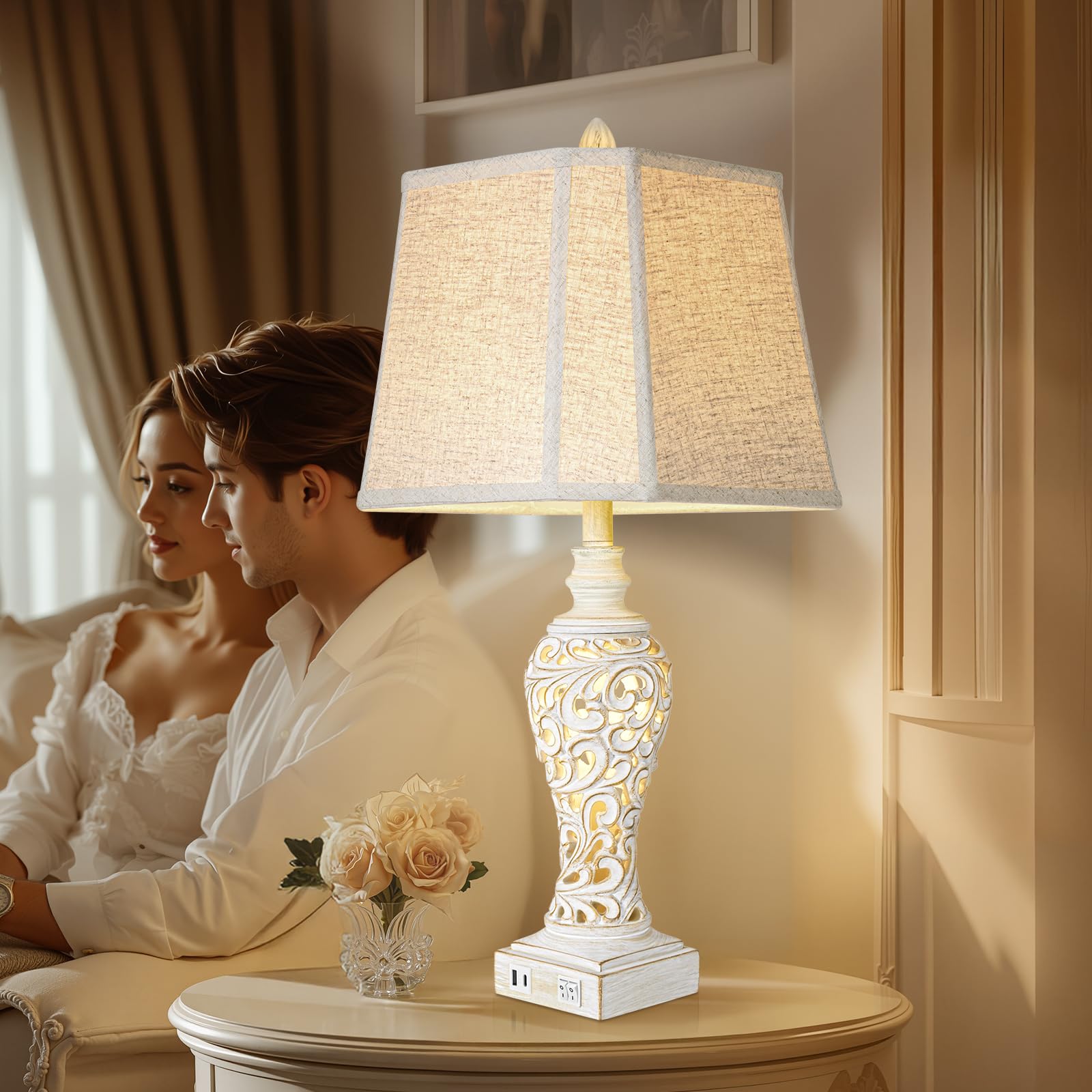 1787635367_I3q69CJi Stol, Collection Vintage, Lamps zestaw 2 z USB Ports