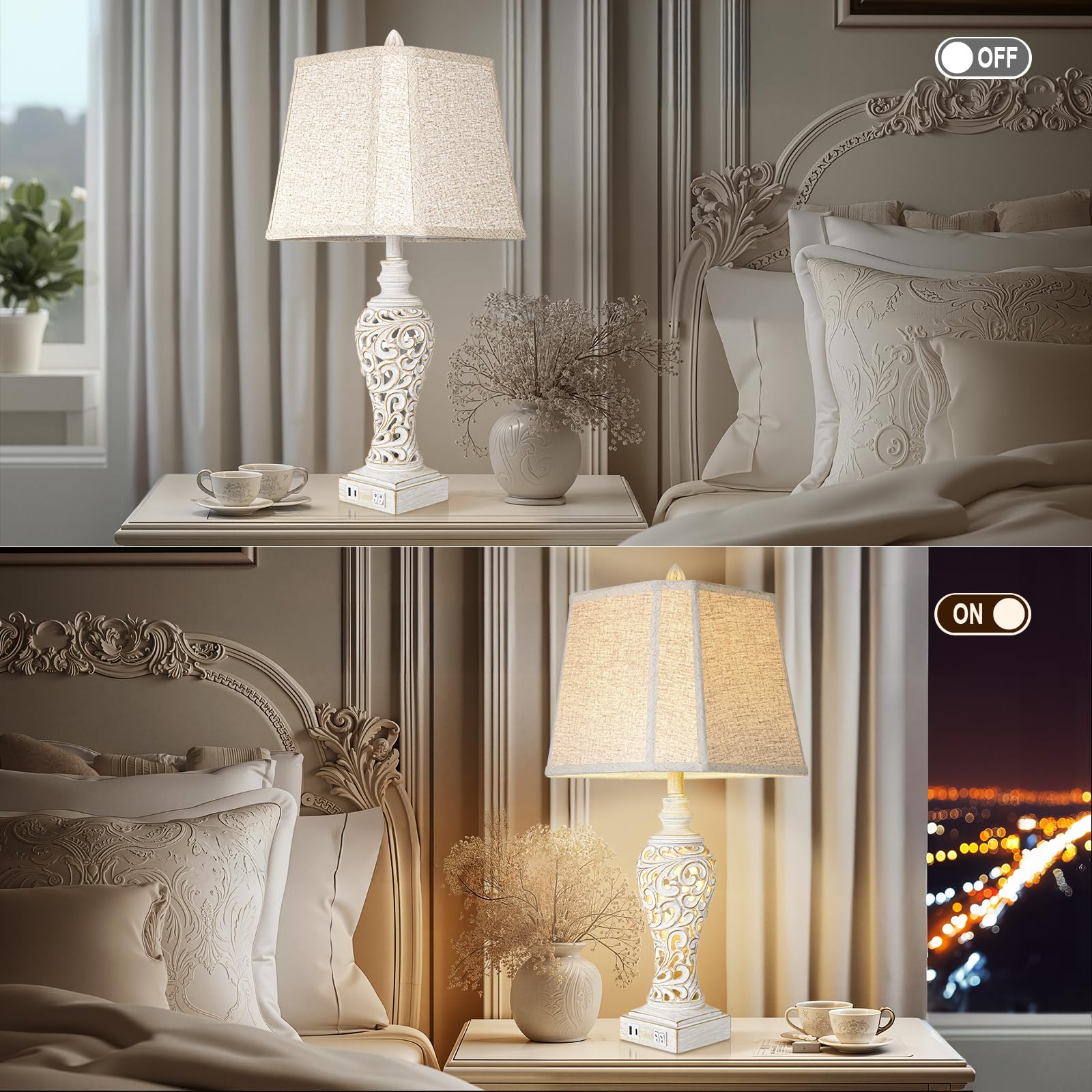 1787635371_zuV8YdBJ Stol, Collection Vintage, Lamps zestaw 2 z USB Ports