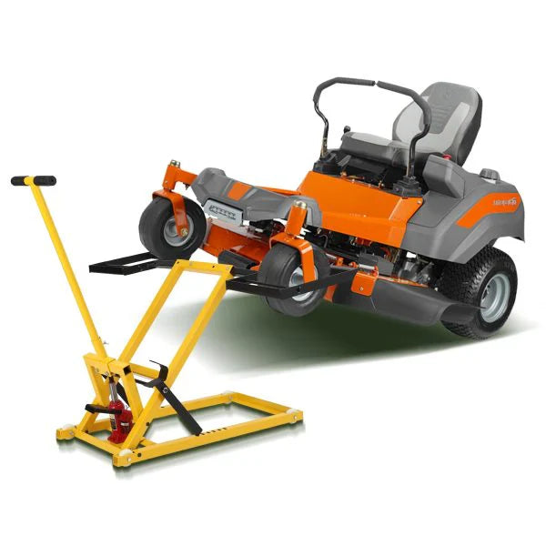 1787636642_WMMtNLuS Lawn Mower - Lift with Hydraulic Jack - 26 Inches Lawn Mower Lift, Welded Solid Steel Construction, Weight Capacity 500 LBS, For Riding Lawn Mowers