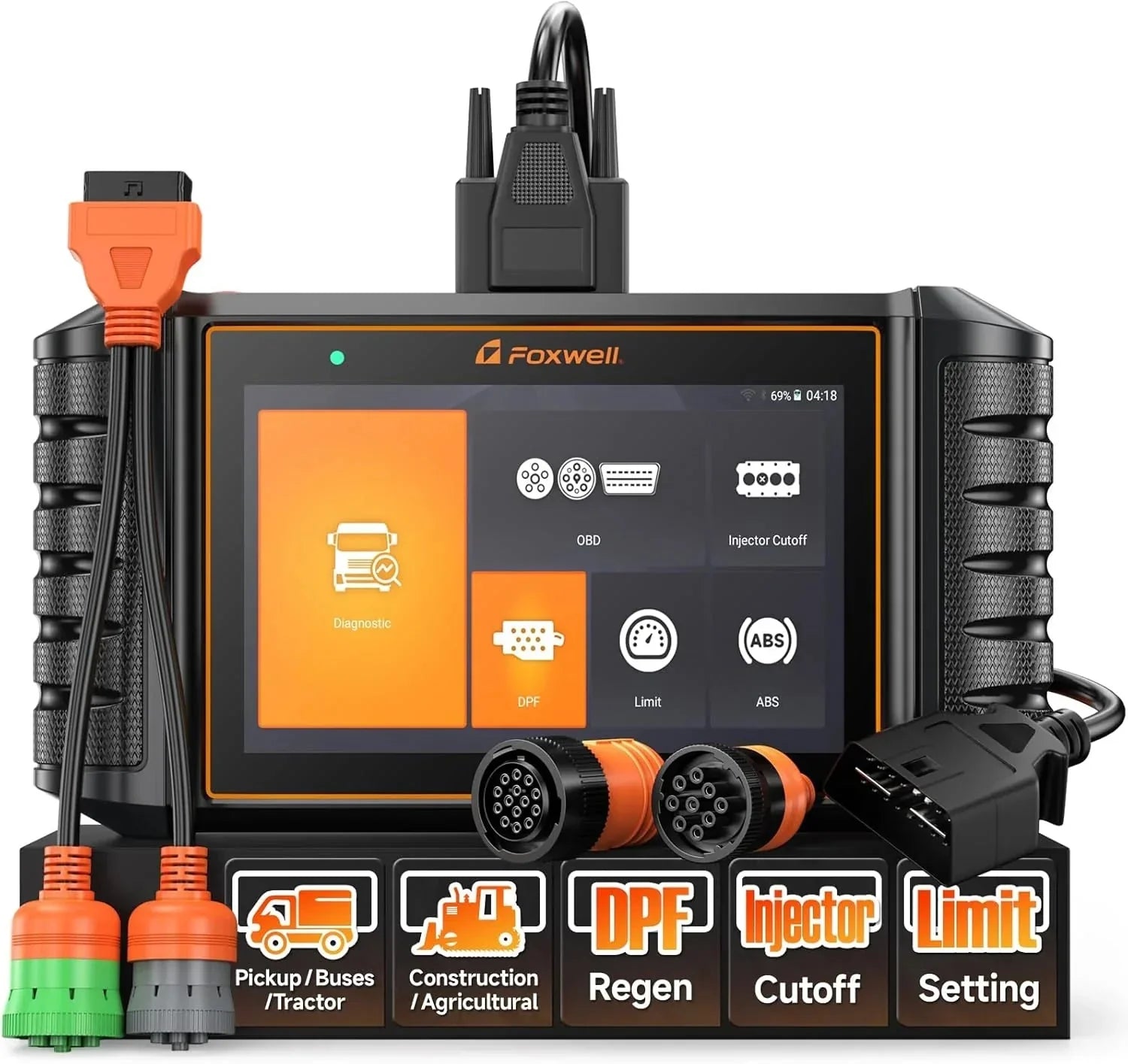 1787641939_pTJdJBvL Scanner - HD500 Heavy Duty Truck, Featuring DPF Regen/injector Cutoff/limit Setting - Full System Diesel Diagnostic Scan Tool for Cummins, Detroit