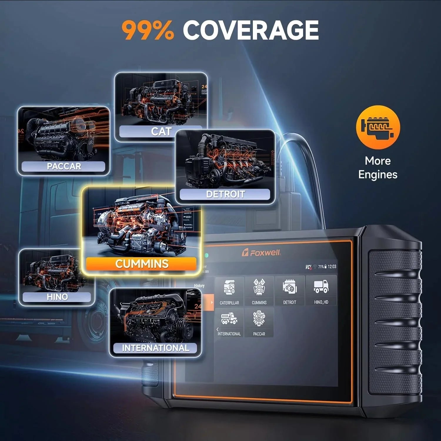1787641951_fUH6QuYQ Scanner - HD500 Heavy Duty Truck, Featuring DPF Regen/injector Cutoff/limit Setting - Full System Diesel Diagnostic Scan Tool for Cummins, Detroit