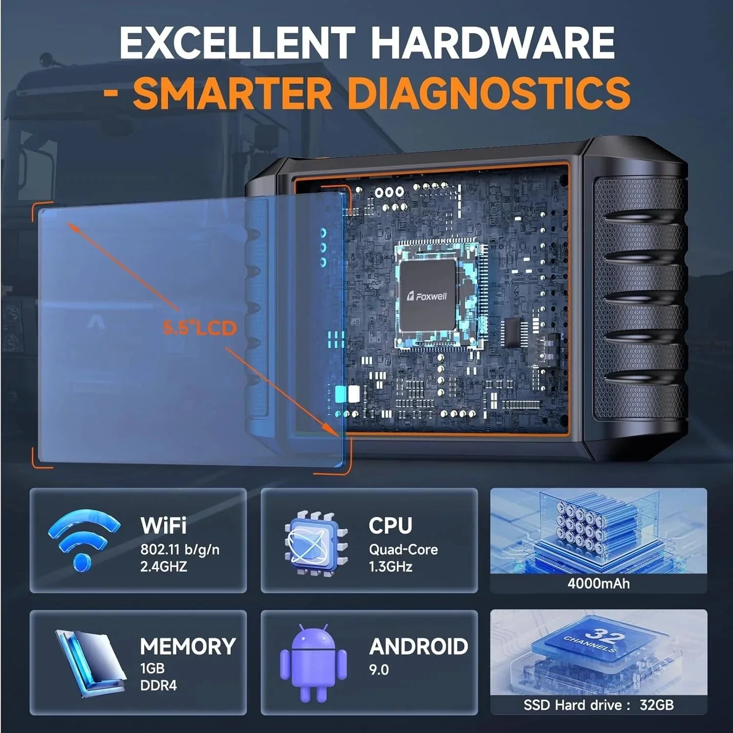1787641965_sEt7FNFg Scanner - HD500 Heavy Duty Truck, Featuring DPF Regen/injector Cutoff/limit Setting - Full System Diesel Diagnostic Scan Tool for Cummins, Detroit