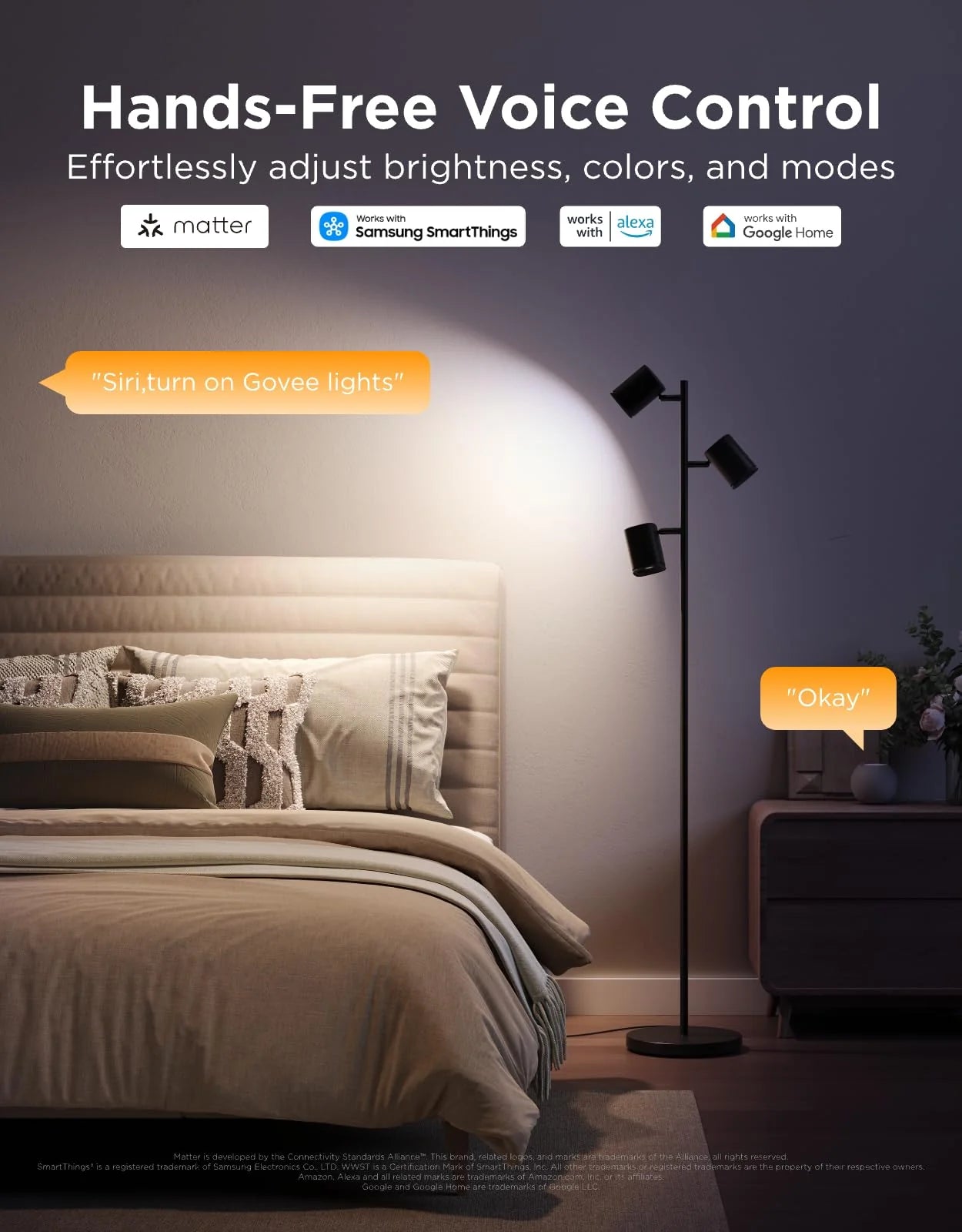 1787642999_BrntIMhf Tree lampa stojaca z Rotatable lampy i Music Sync