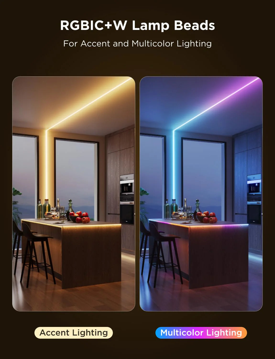 1787643109_iW4rFb34 Światło, Cob LED Strip, Pro, smart RGBICW światło 9.8ft