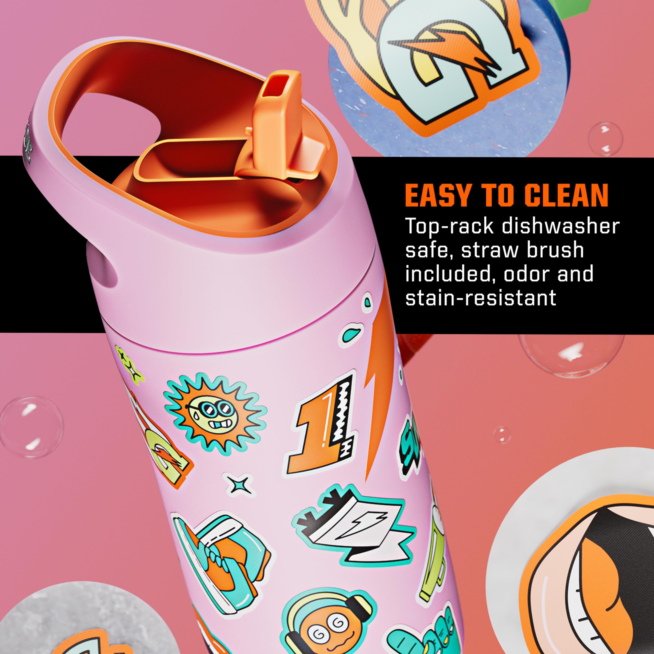 1787644071_rrZfLbdT Dla dzieci' Rookie 12oz stal nierdzewna wody Bottle