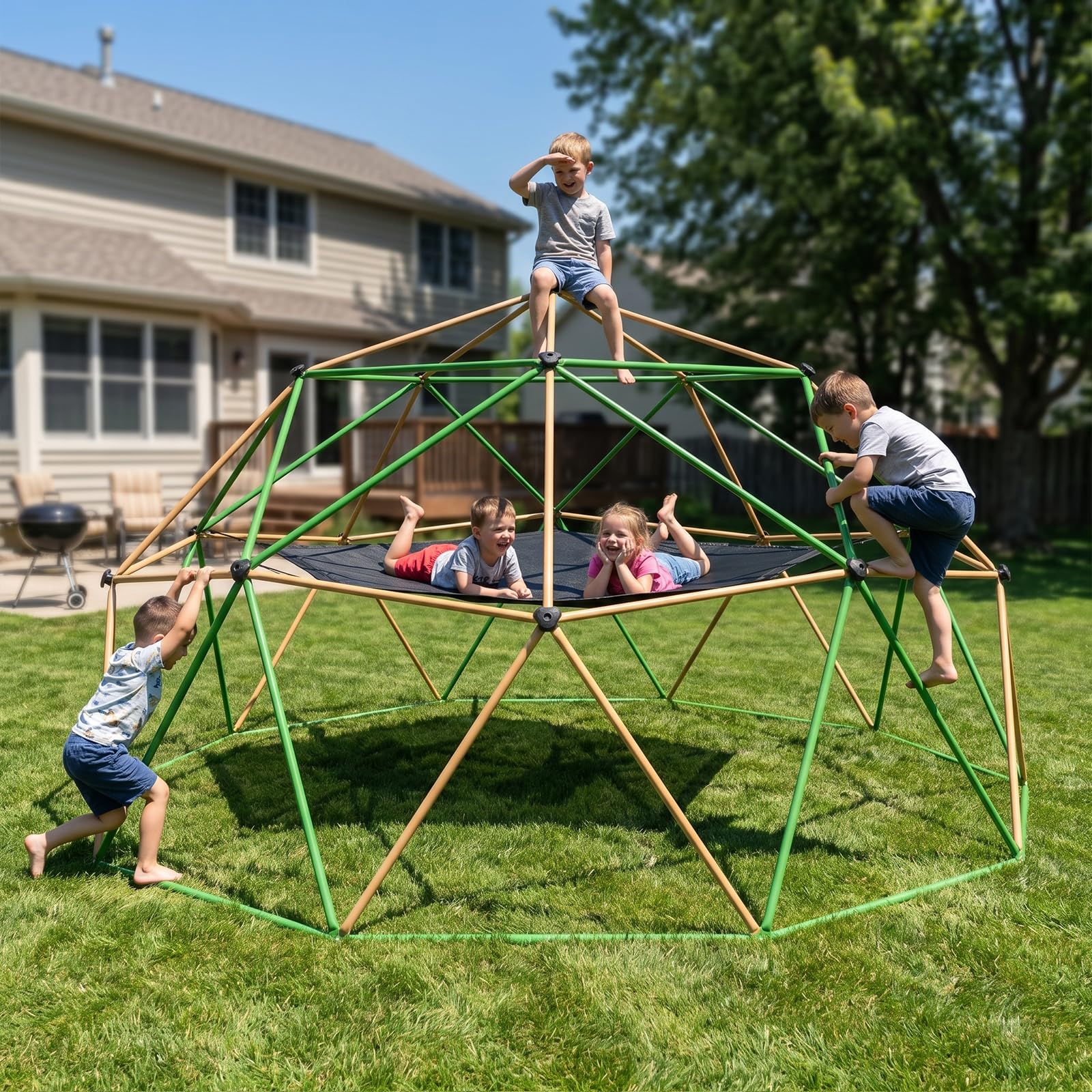 1787644157_pX5moXZl 13FT Climbing Dome z Hammock i huśtawka do dla dzieci