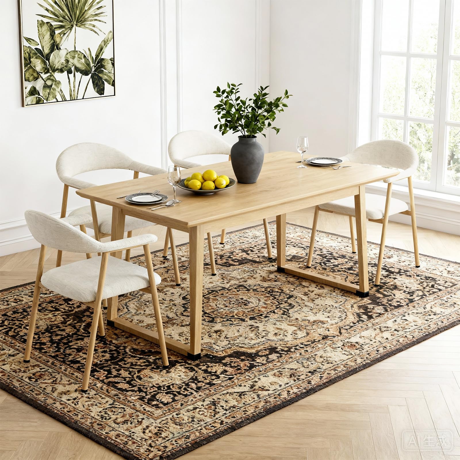 1787647301_0Zfpn86h Jadalniany krzesla, zestaw 2, Linen Upholstered, nowoczesny