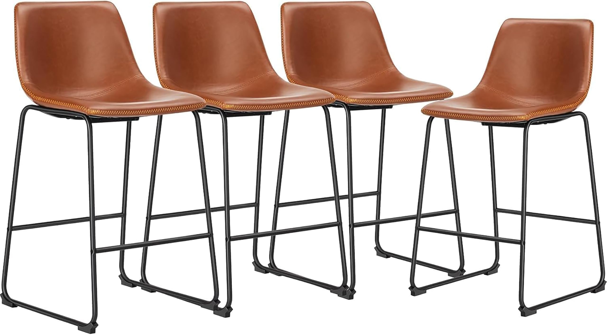1787647354_1lwWVk6i Cali nowoczesny Faux skora Bar Stools, 4, zestaw 26