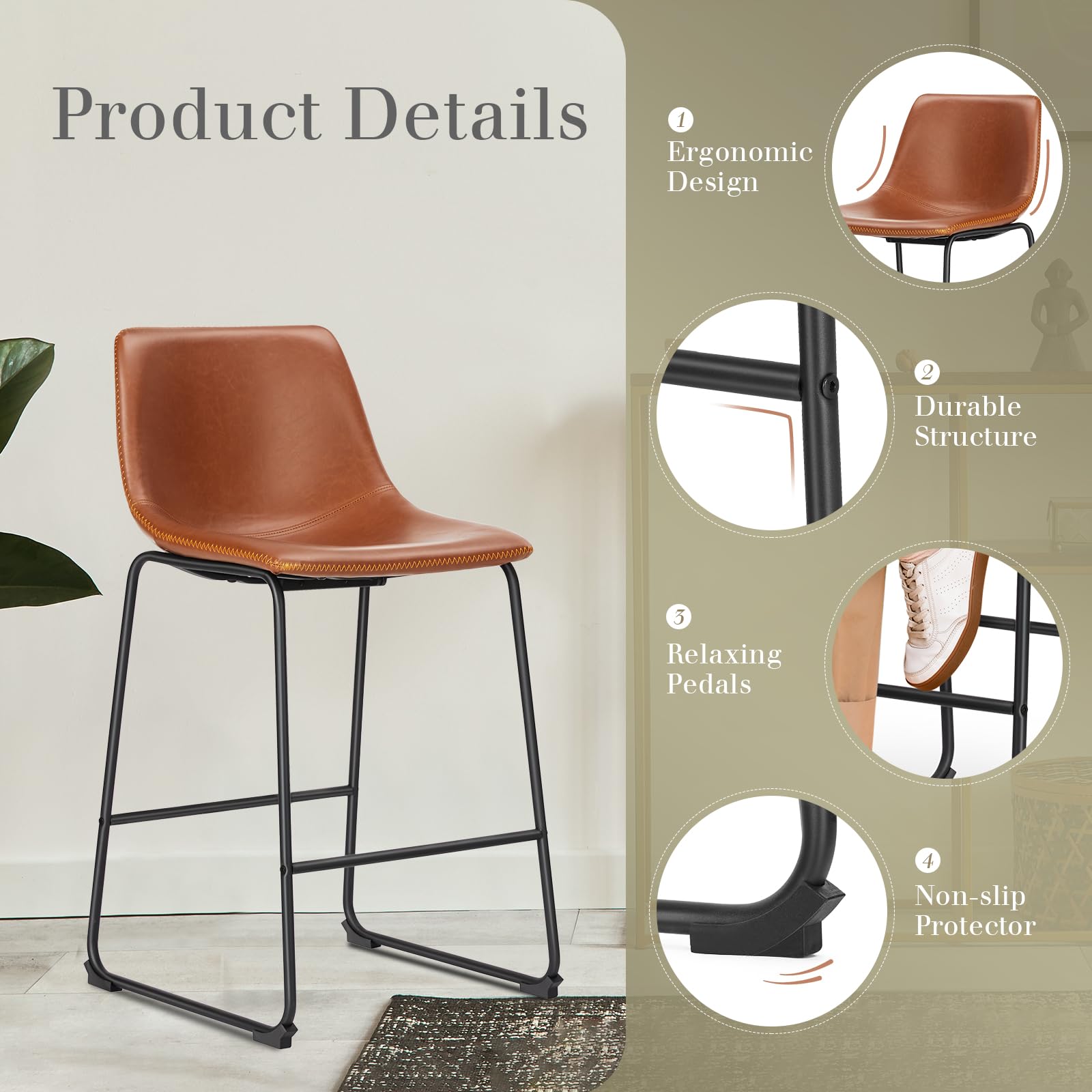 1787647374_zbA4WYNo Cali nowoczesny Faux skora Bar Stools, 4, zestaw 26
