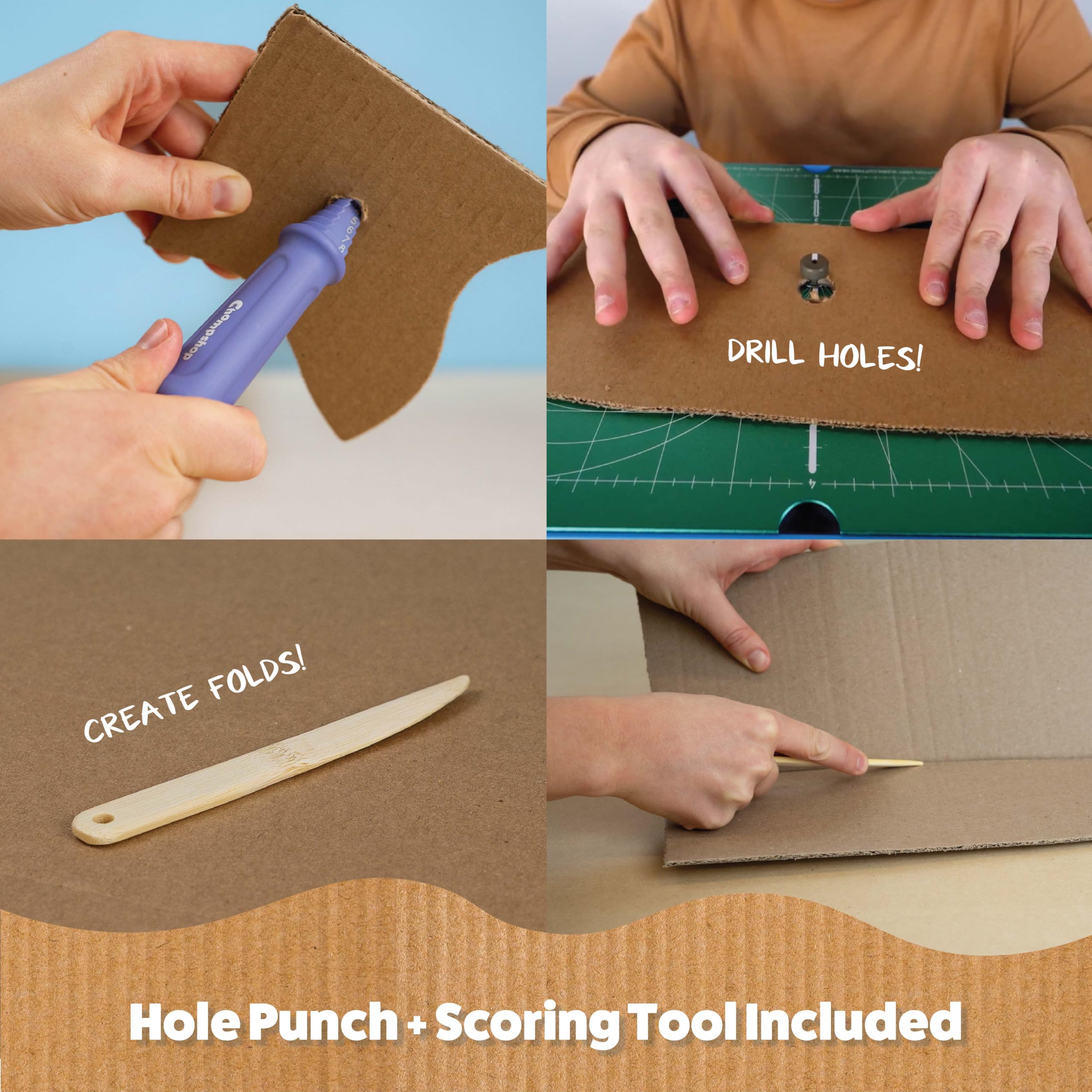 1787650161_EoTnRpl9 Inc. Chompsaw z Kid-safe Cardboard Cutting narzędzie