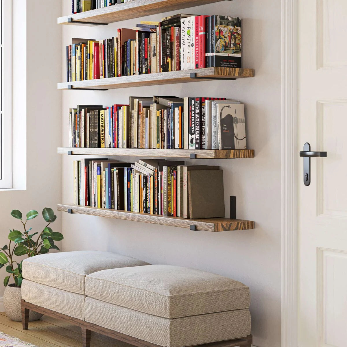 1787656494_MrfR62Ws Shelf - 60 Inch - 9.25-inch Deep, Floating Shelves, Wall Shelves for Living Room, Wall Storage Shelving