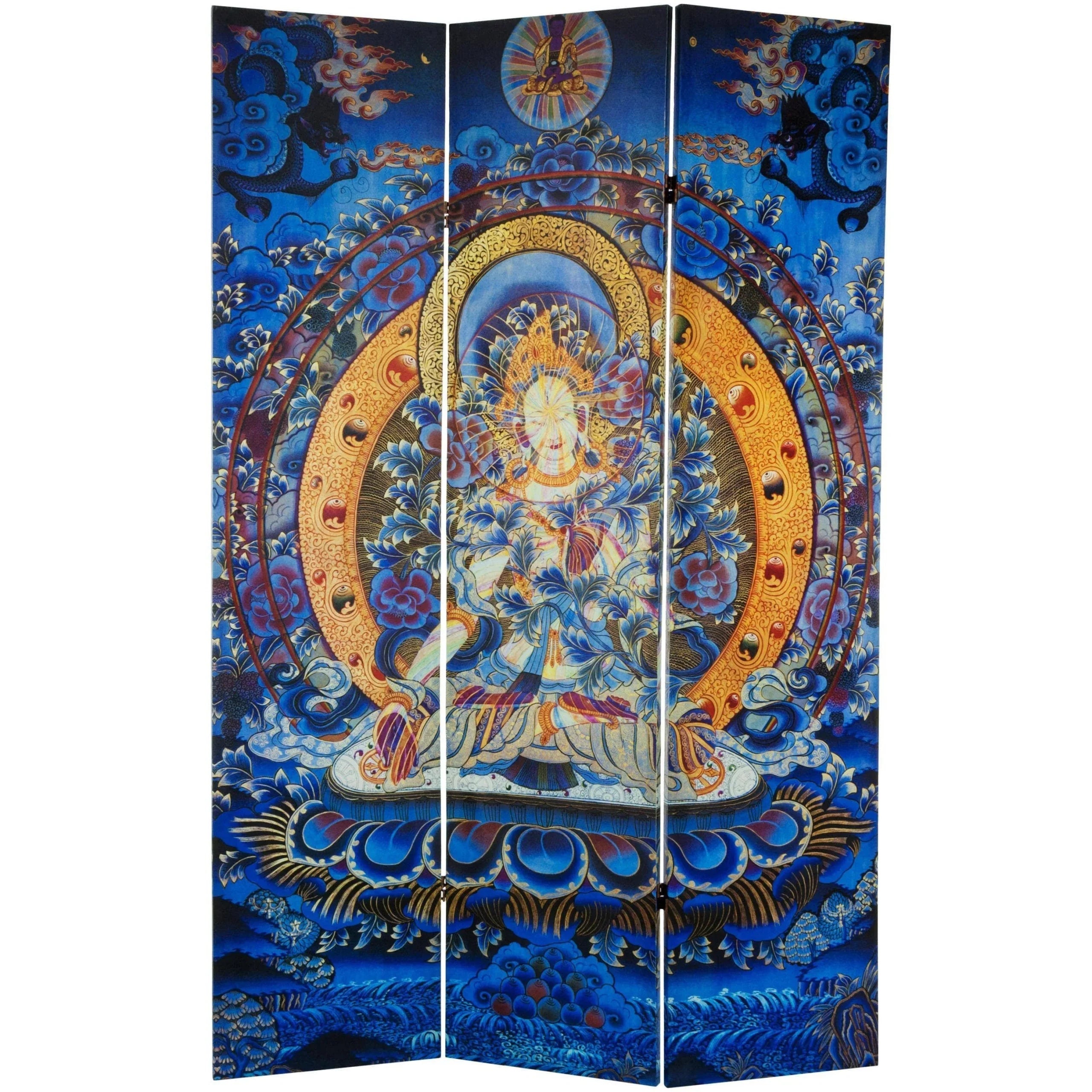 6 ft. wysoki Radiant Tara Tibetan podwójny Sided plotno pokój Divider