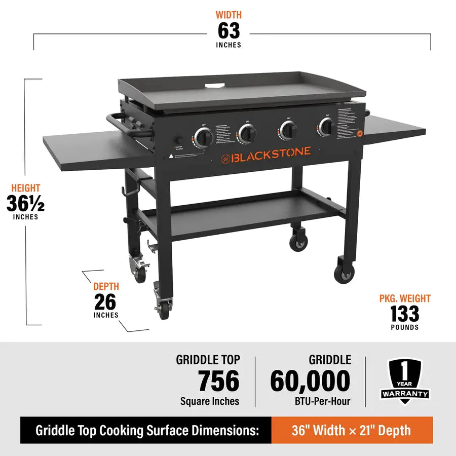 1787682234_KoLZ2s4x Griddle, 4-palnik 36, Cooking stacja z boczny półki