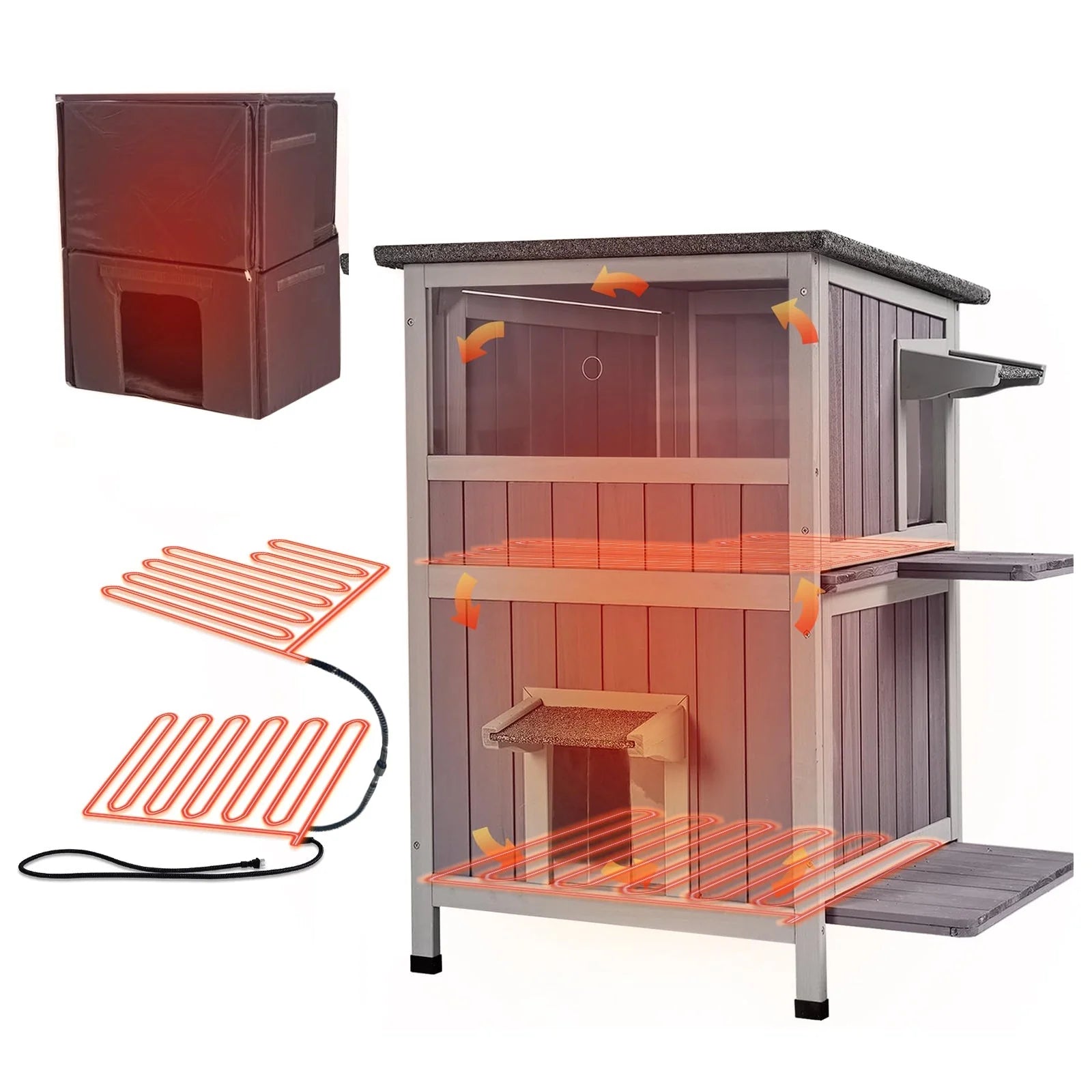 1787686782_FBwyXUtG AIR14-IN-HP Heated Outdoor Cat House for Winter, Featuring Insulated Cat House for Outdoor Indoor, Weatherproof Cat Shelter with Warm Liner for Feral
