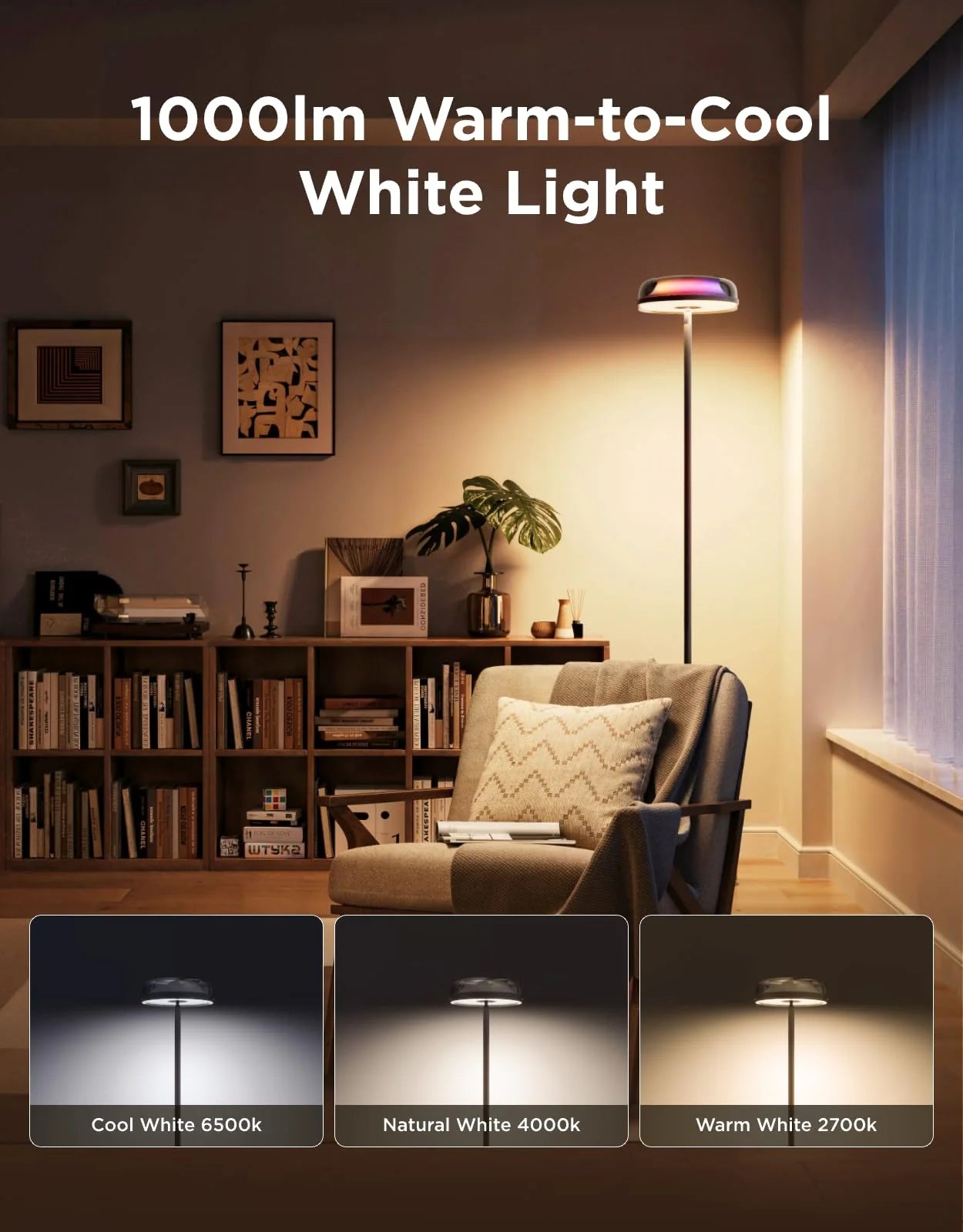 1787688400_jXEPJVef Uplighter lampa stojaca z RGBIC Ripple projektor