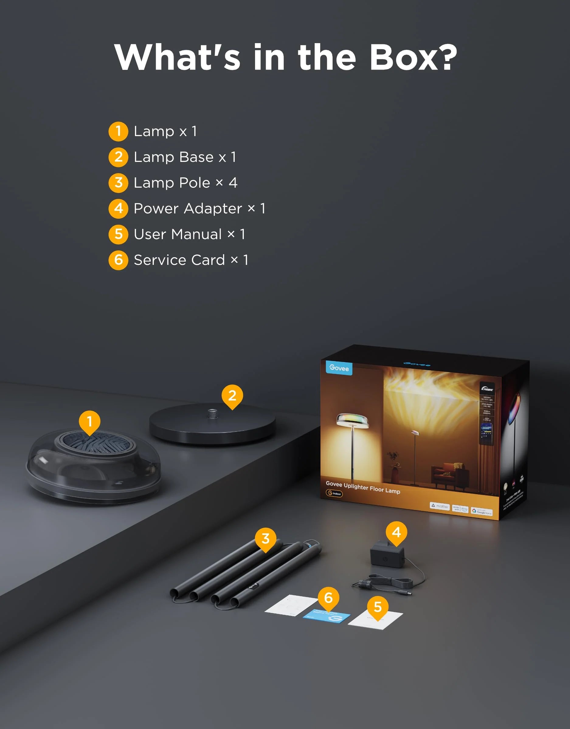 1787688419_amRqVbn3 Uplighter lampa stojaca z RGBIC Ripple projektor