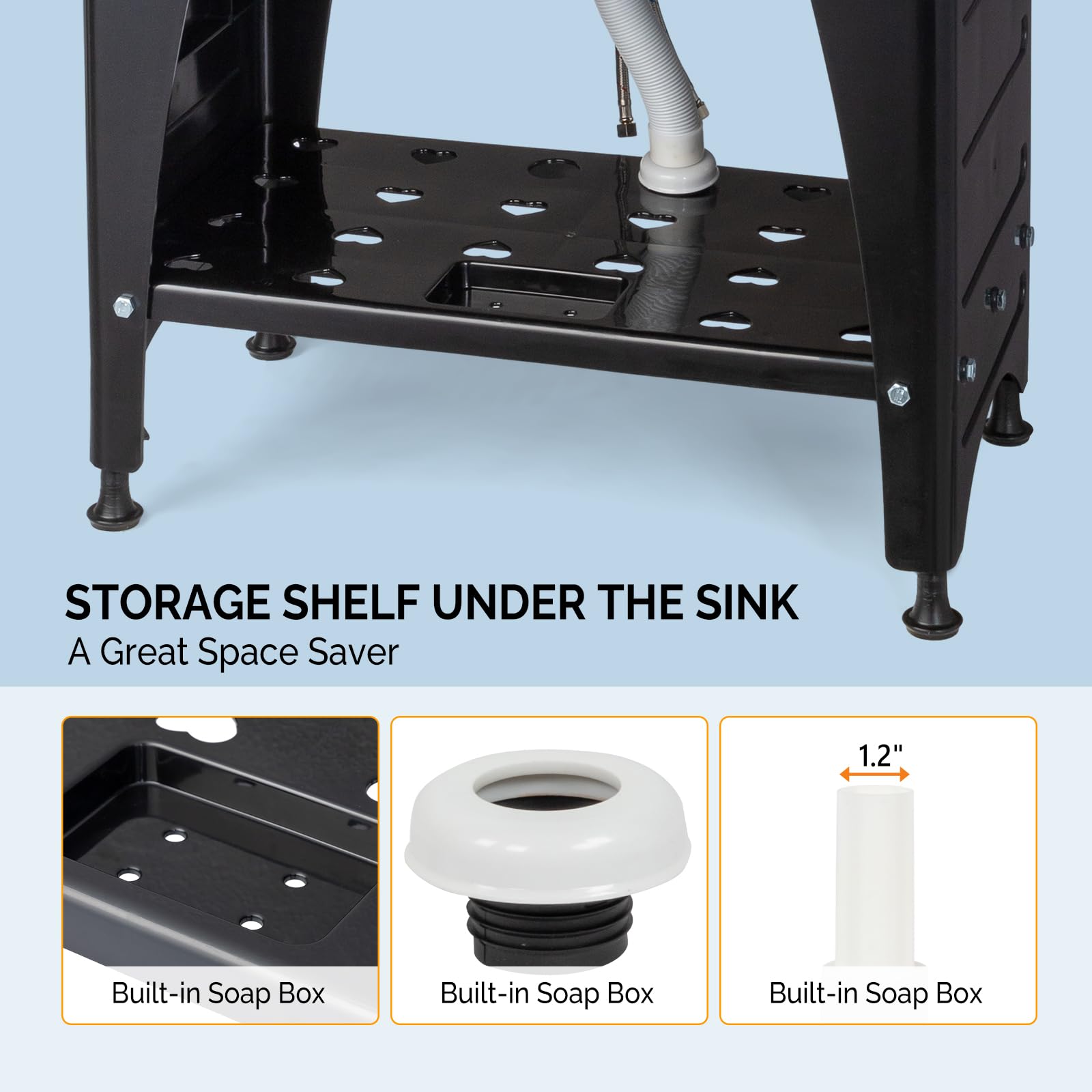 20-galon Laundry Utility Sink z stal nierdzewna Faucet