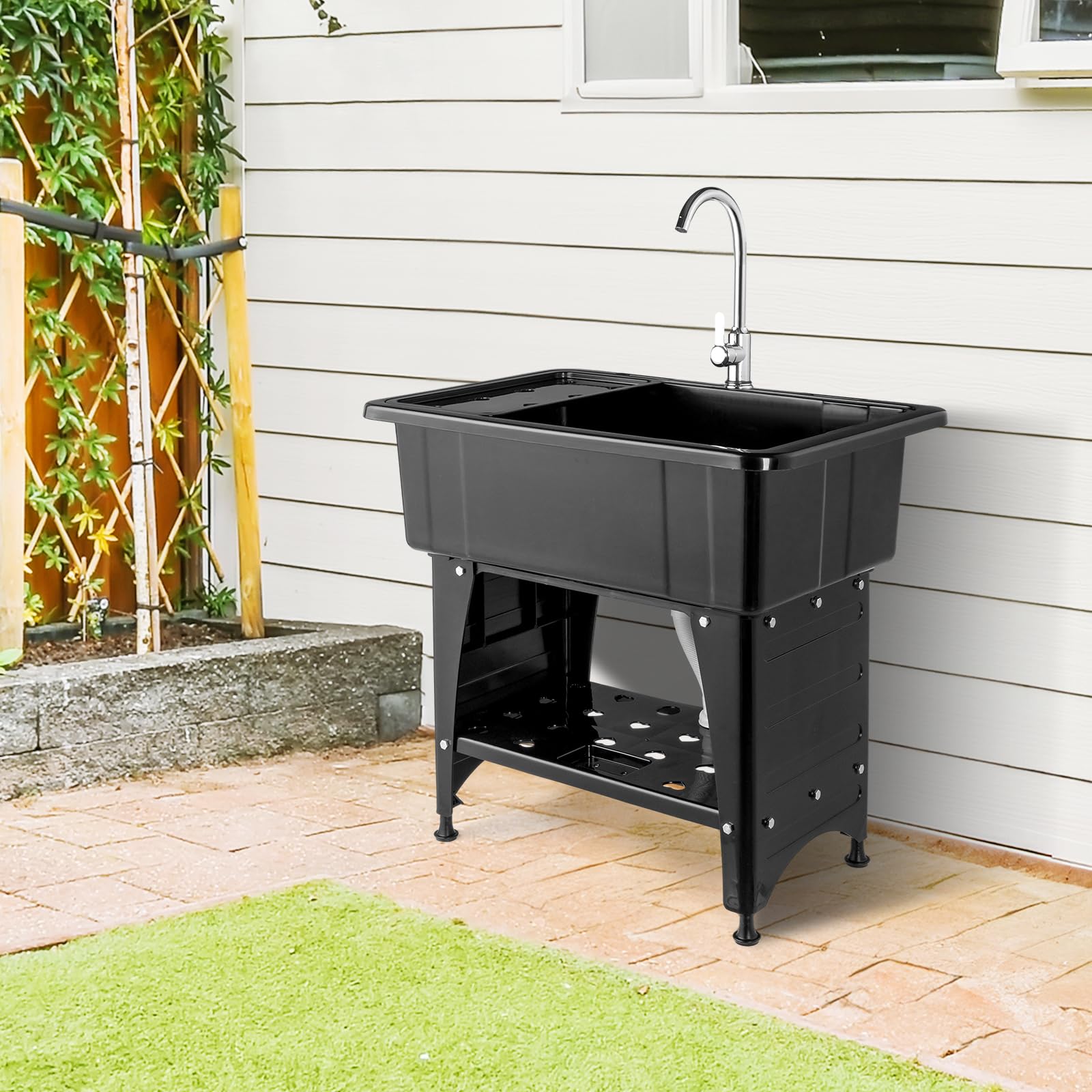 20-galon Laundry Utility Sink z stal nierdzewna Faucet