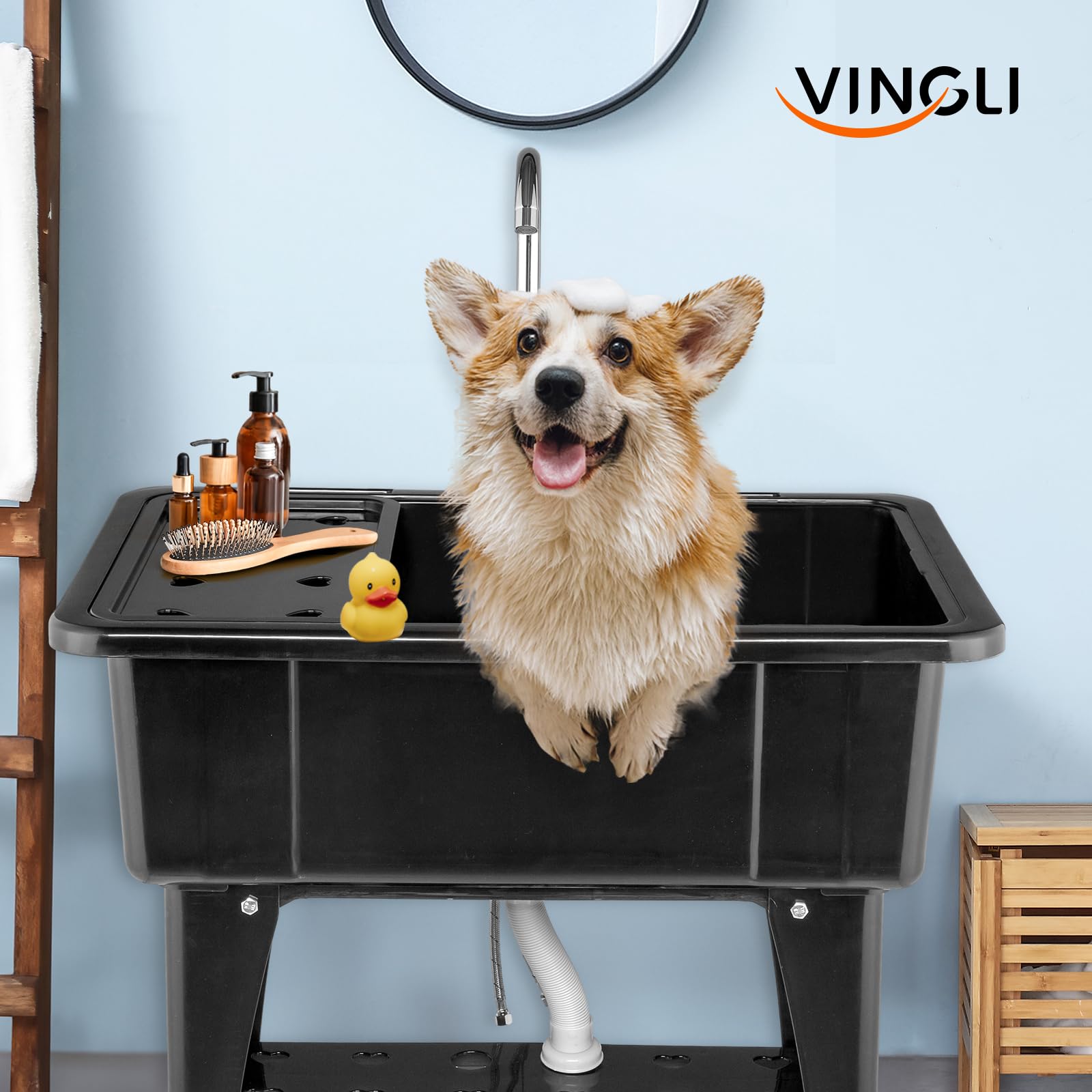20-galon Laundry Utility Sink z stal nierdzewna Faucet