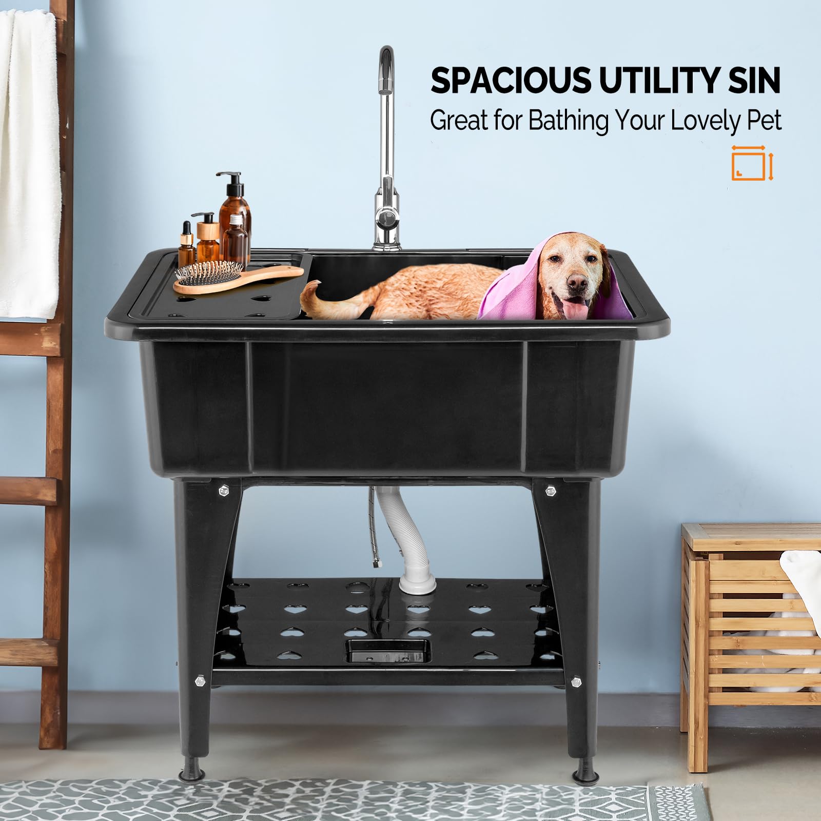 20-galon Laundry Utility Sink z stal nierdzewna Faucet