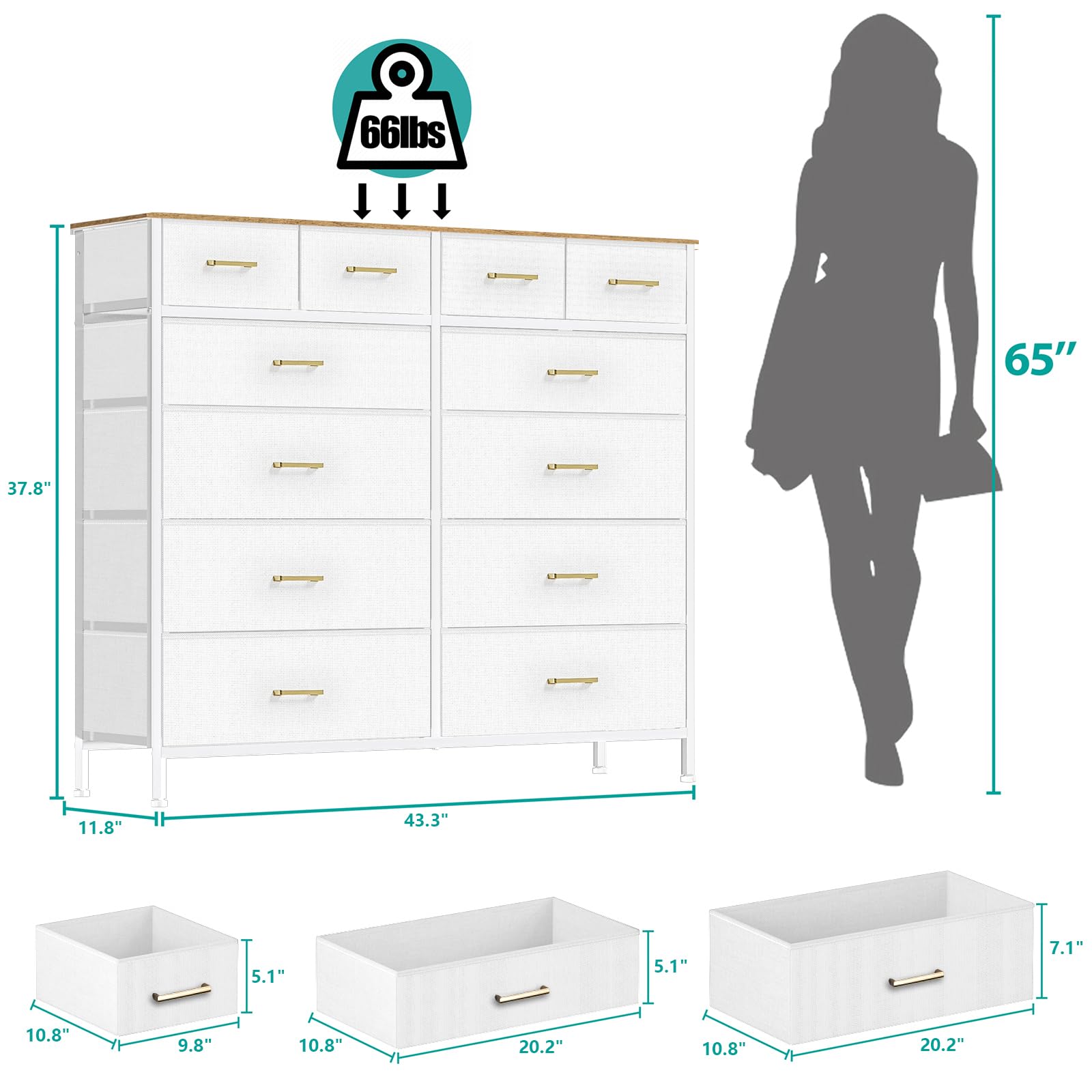 1787691796_vAPPoYTK Biały Finish Dresser z 12 gleboki szuflady i szafka RTV