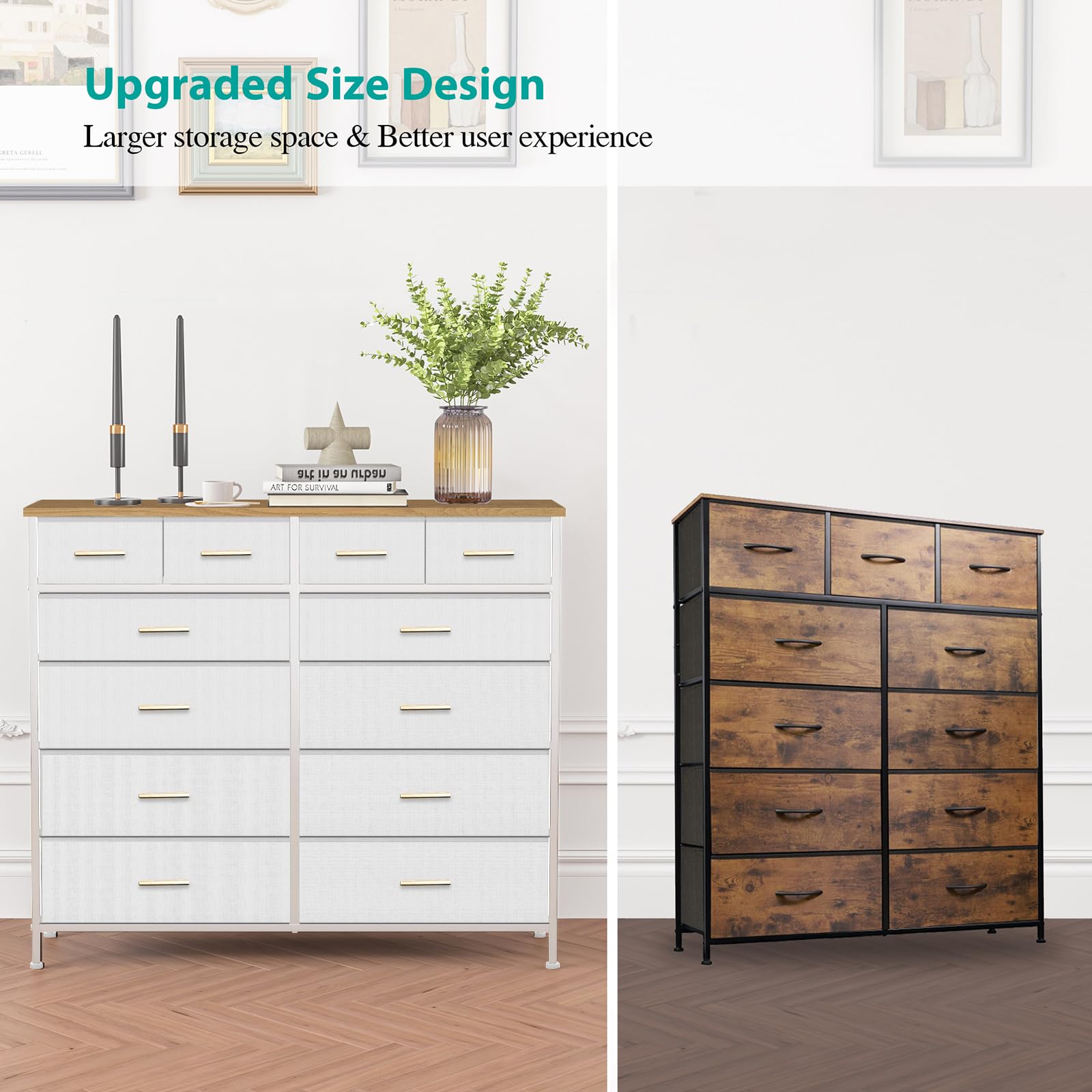1787691812_DpR01X1S Biały Finish Dresser z 12 gleboki szuflady i szafka RTV