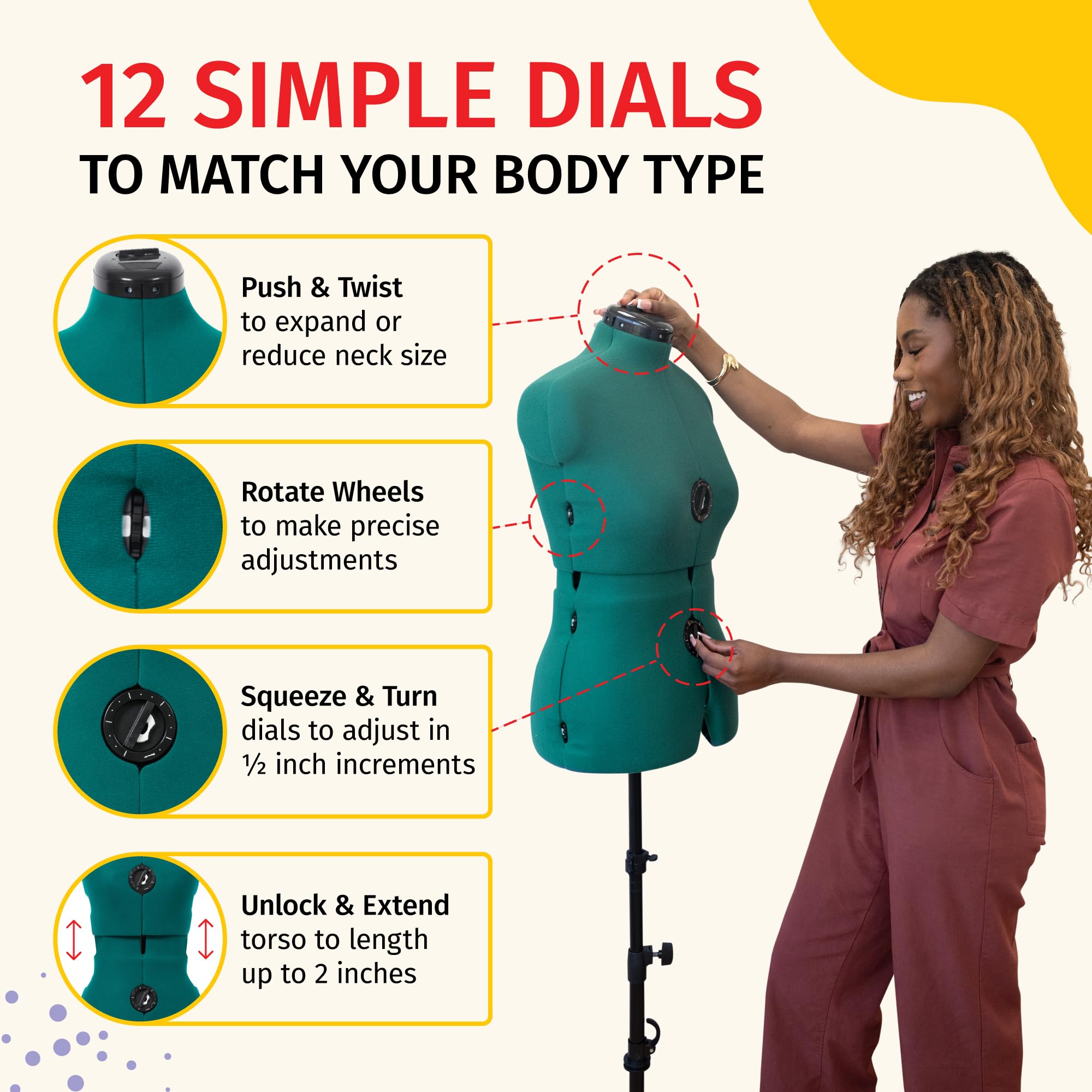 1787697258_Tjv5t1th Sew You regulowany Dress Form do mały/medium Sizes