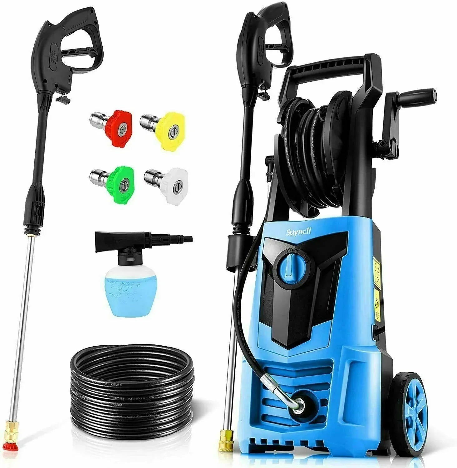 Suyncll elektryczny myjka ciśnieniowa 3000PSI, 2.4GPM wysoki moc myjka czyścik nowy