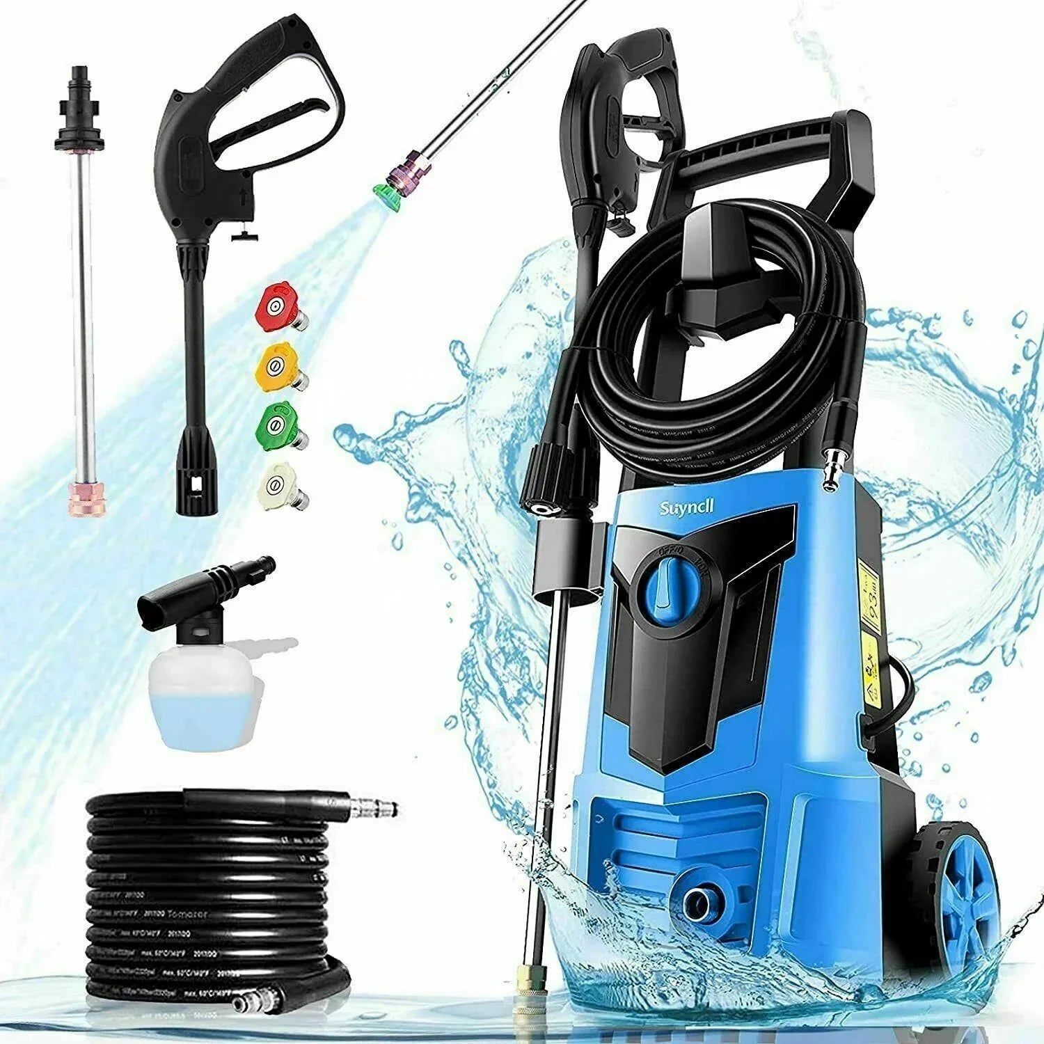 Suyncll elektryczny myjka ciśnieniowa 3000PSI, 2.4GPM wysoki moc myjka czyścik nowy