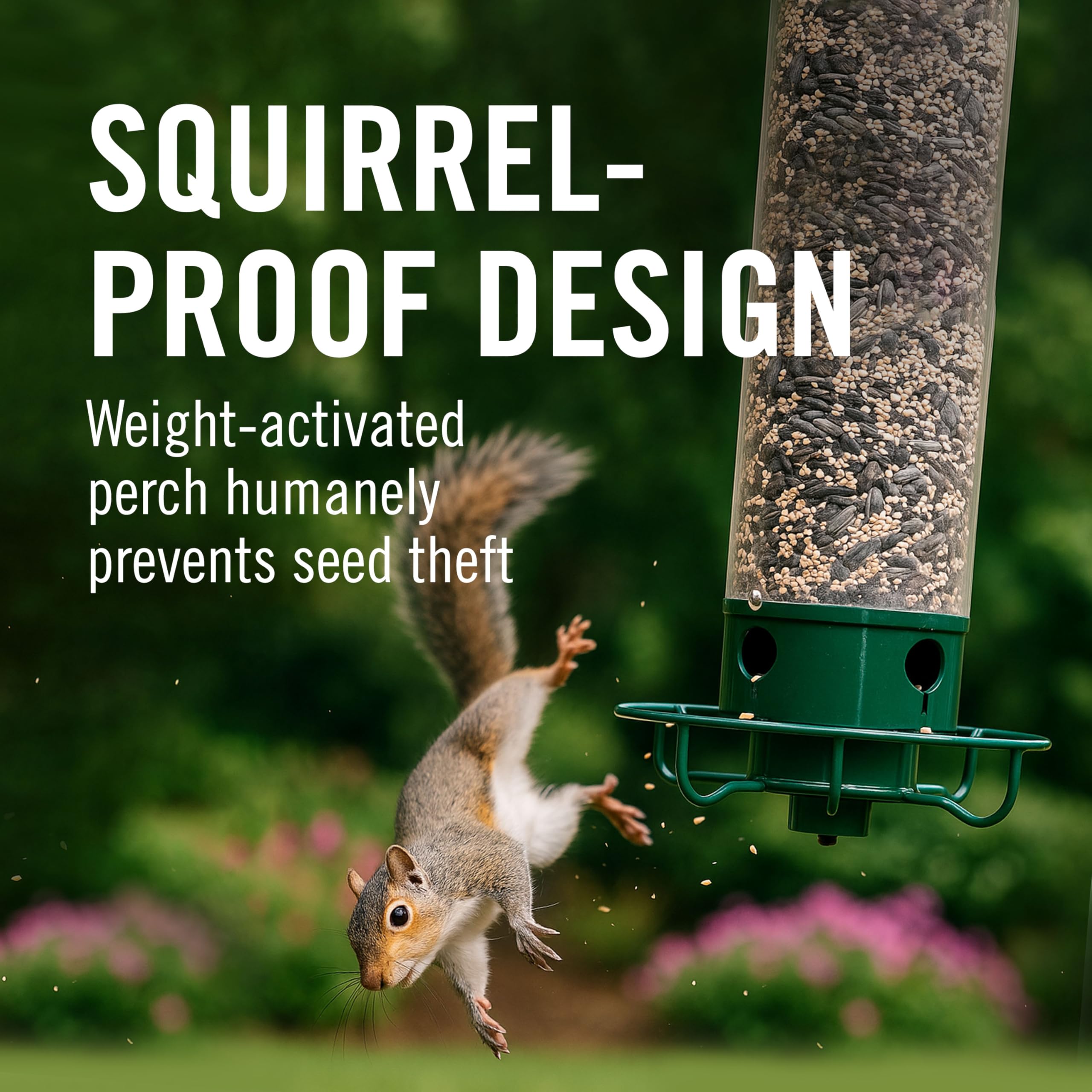 Yankees Squirrel Proof Bird karmnik z Rotating Perch