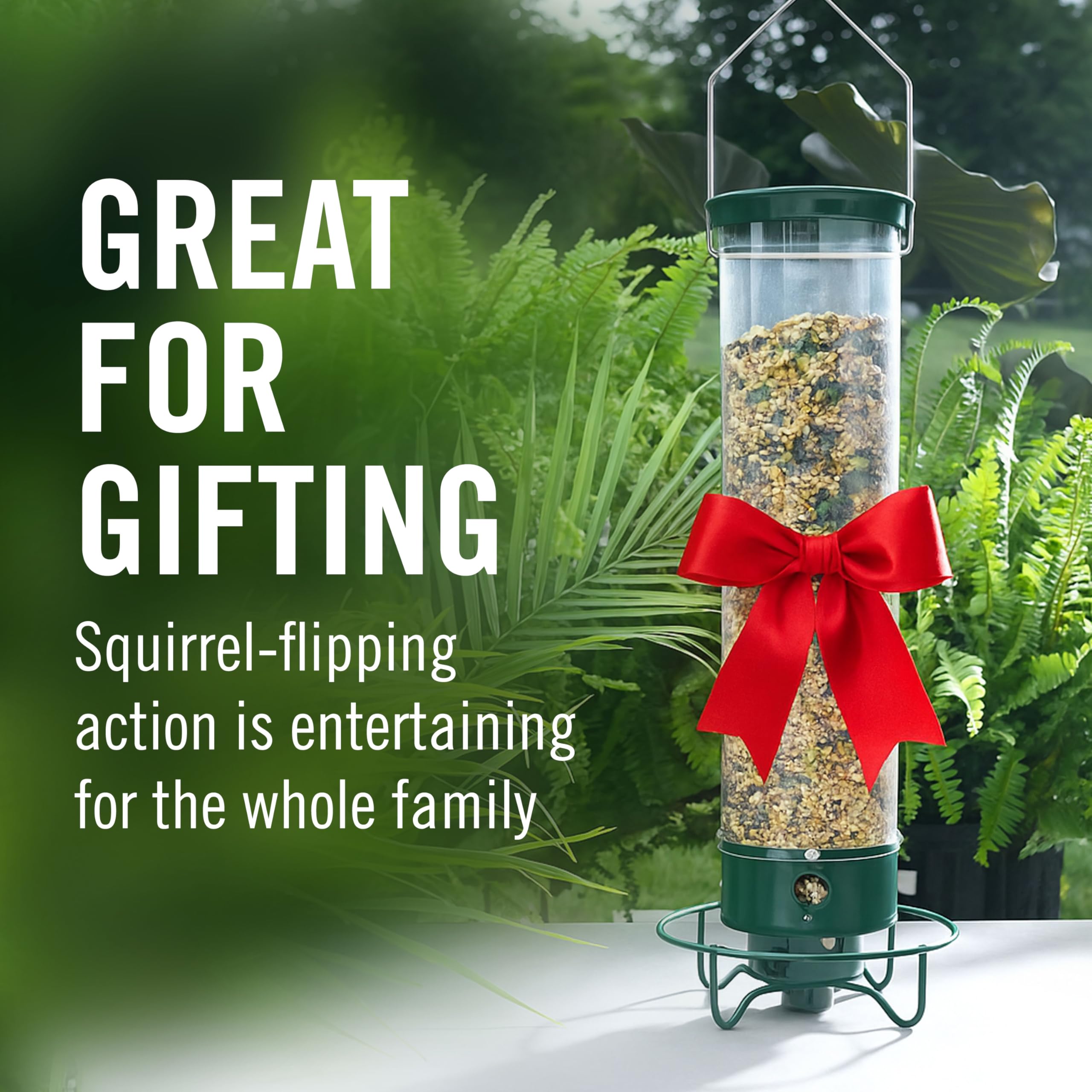 Yankees Squirrel Proof Bird karmnik z Rotating Perch