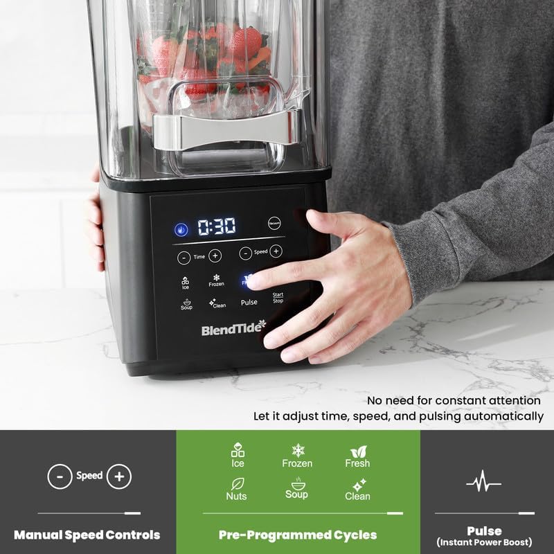 1787710916_aYQlFqaT Blender - Commercial - 1500W Vacuum Blender for Less Foam, Professional-grade Quiet Shield, Kitchen Timer, 9 Speeds, 6 Programs for Smoothies, Frozen