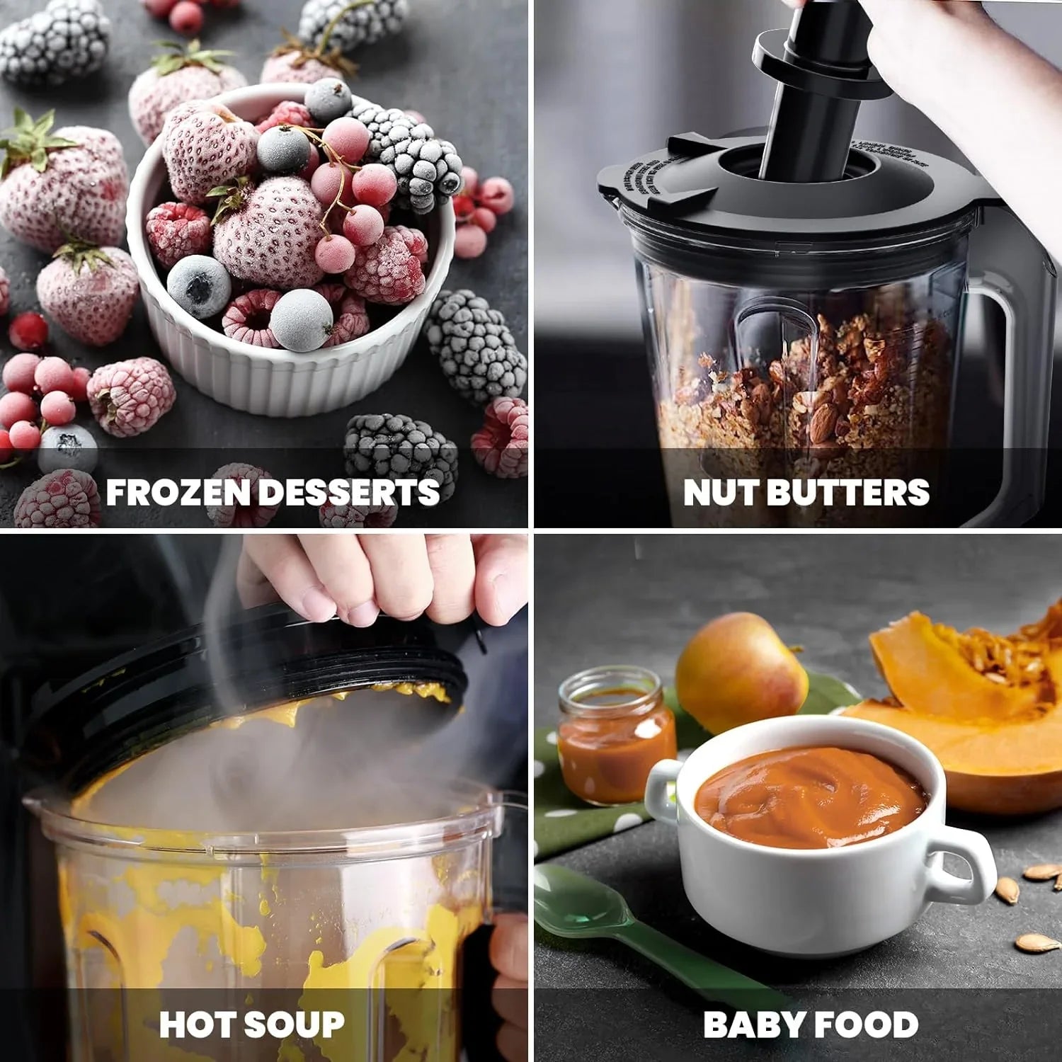 1787710925_nIyg0TkD Blender - Commercial - 1500W Vacuum Blender for Less Foam, Professional-grade Quiet Shield, Kitchen Timer, 9 Speeds, 6 Programs for Smoothies, Frozen