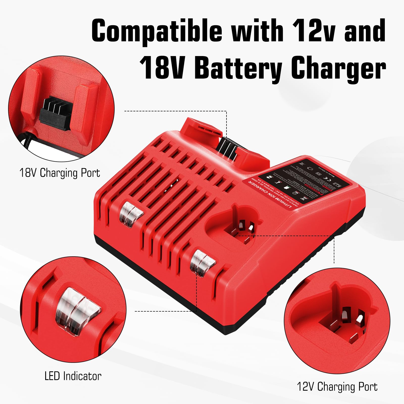 18V 8.0Ah i ładowarka zestaw combo akumulator, 4 pakiet