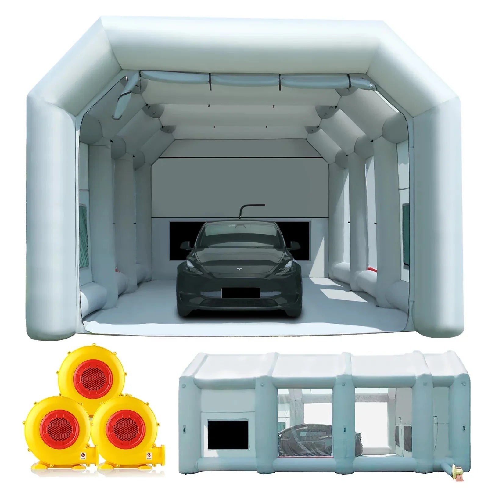 1787715227_uL09oPVv Air Filter - 30 X 20 X 13Ft Inflatable Paint Booth with Blowers and, System - Professional Spray Tent