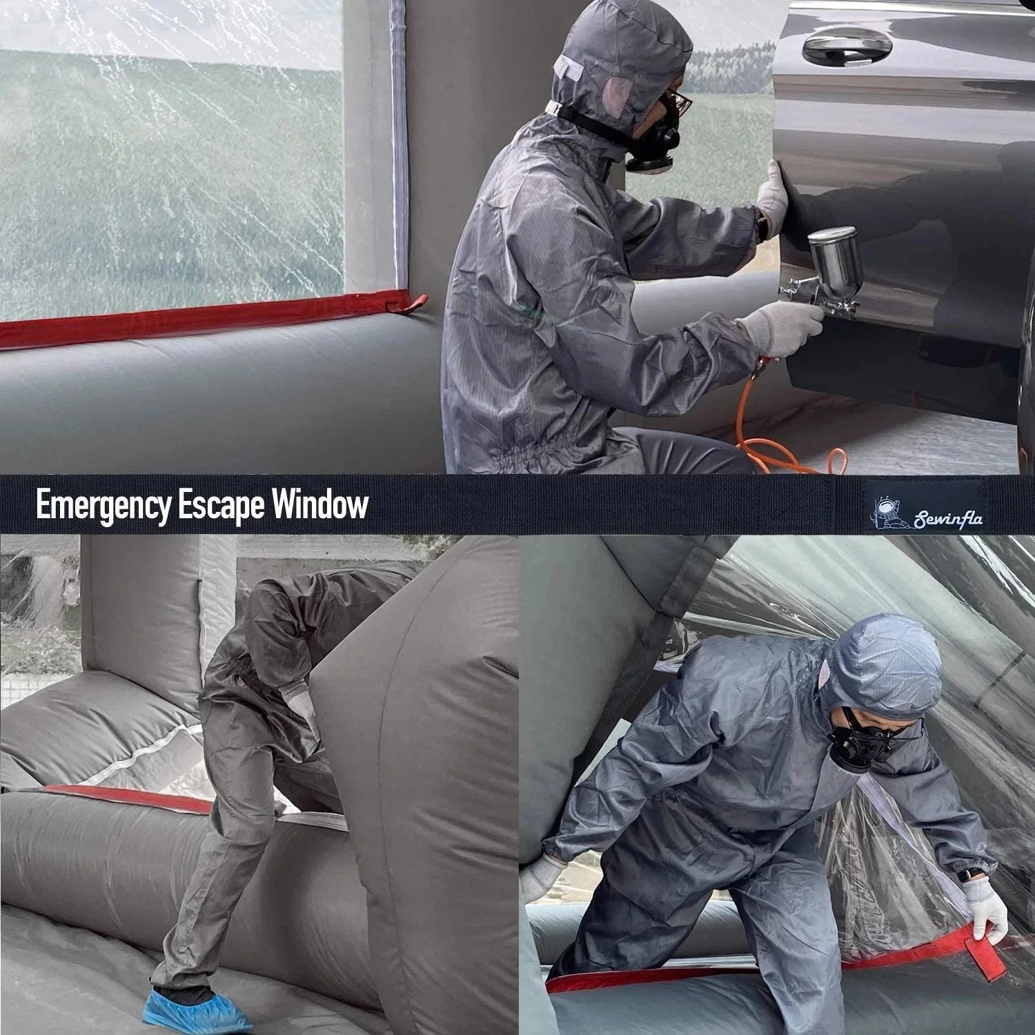Air Filter - 30 X 20 X 13Ft Inflatable Paint Booth with Blowers and, System - Professional Spray Tent