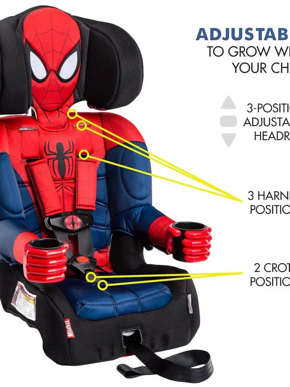 1787715383_wraZy9zu Car Seat - 2025 Marvel Spider-man 2-in-1 Forward-facing Booster, LATCH - 5-Point Harness Booster 22-65lbs Converts to Belt-positioning