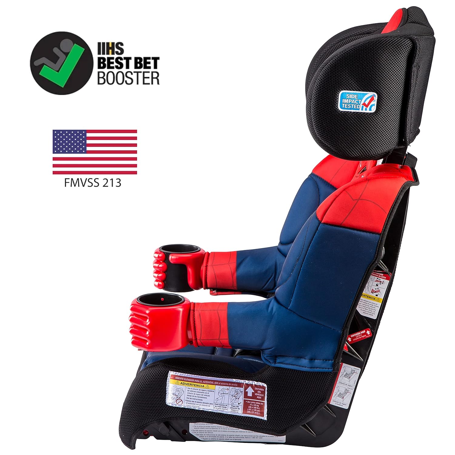 1787715386_8kXrwnGA Car Seat - 2025 Marvel Spider-man 2-in-1 Forward-facing Booster, LATCH - 5-Point Harness Booster 22-65lbs Converts to Belt-positioning