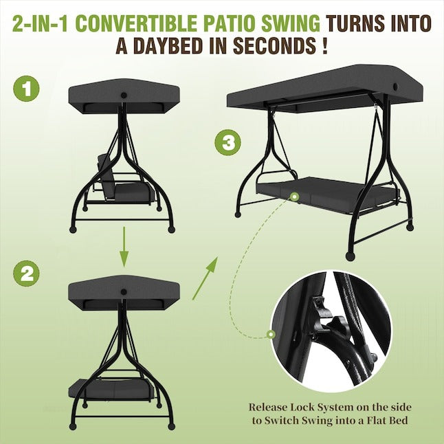 1787716864_S7Zyc6PF 2-In-1 Convertible huśtawka 3-osobowy stal zewnętrzny huśtawka