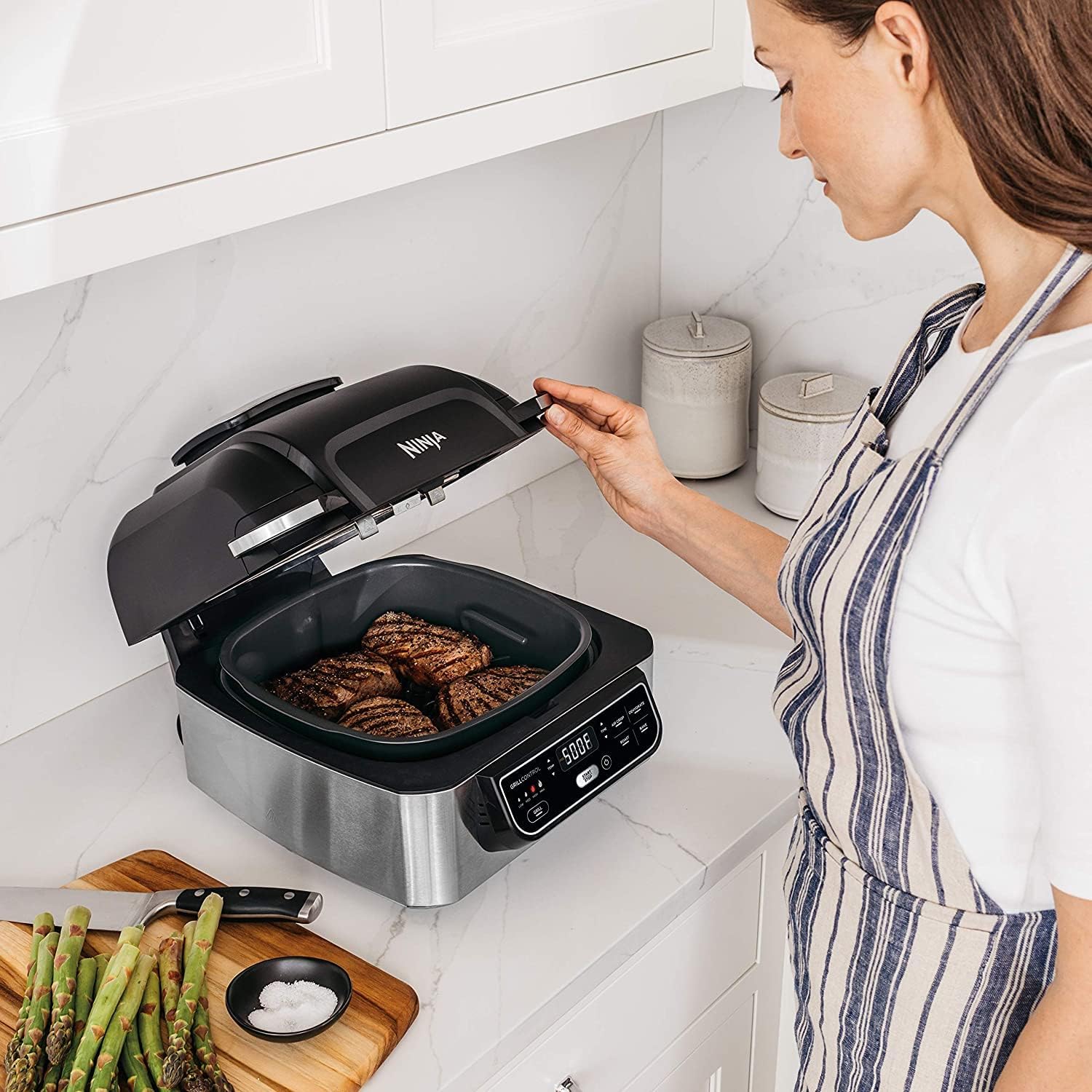 1787719912_T6jFRjhk Foodi 4qt 5-in-1 wewnętrzny grill frytkownica beztluszczowa, AG301