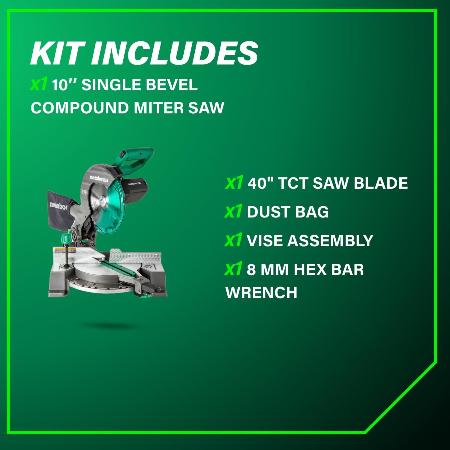 1787720314_JR5ZecY4 Miter Saw - HPT 10-Inch Compound - 15-Amp Power Saw with Large 10-Inch Table, Precision Miter Angles, Single Bevel 0-45°, 24T TCT Blade