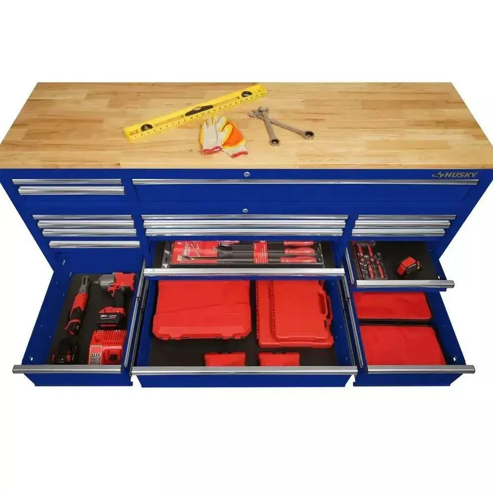 1787721433_wCyZokYT 72 w. 18-szuflada mobilny Workbench z lite drewno Top w Gloss niebieski