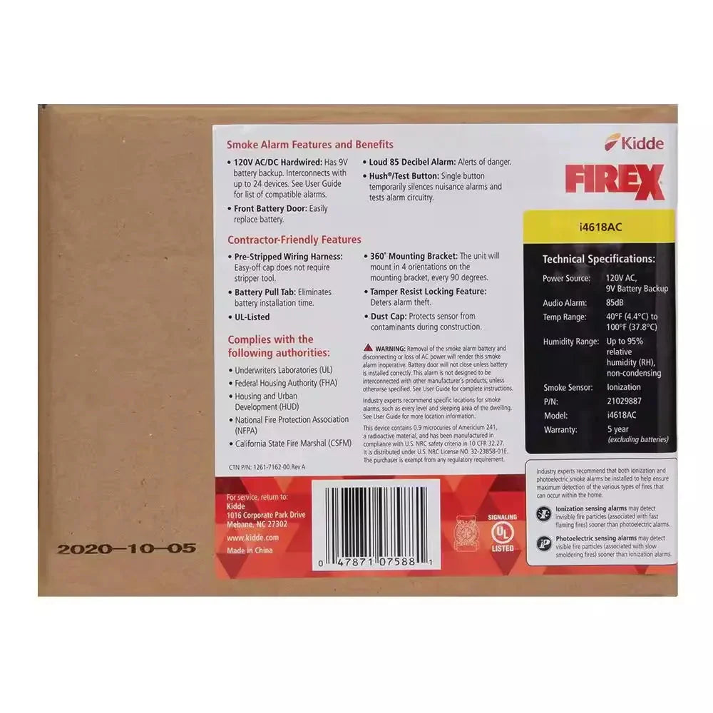 1787722183_Le3CXFHA 4-pakiet Hardwired Smoke Detector