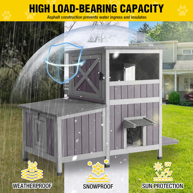 1787732947_W8WCSmJp Dla kota schronienie, Heated Feral, AIR7033-IN-HP, Winter dla kota Cabin z Insulation Liner