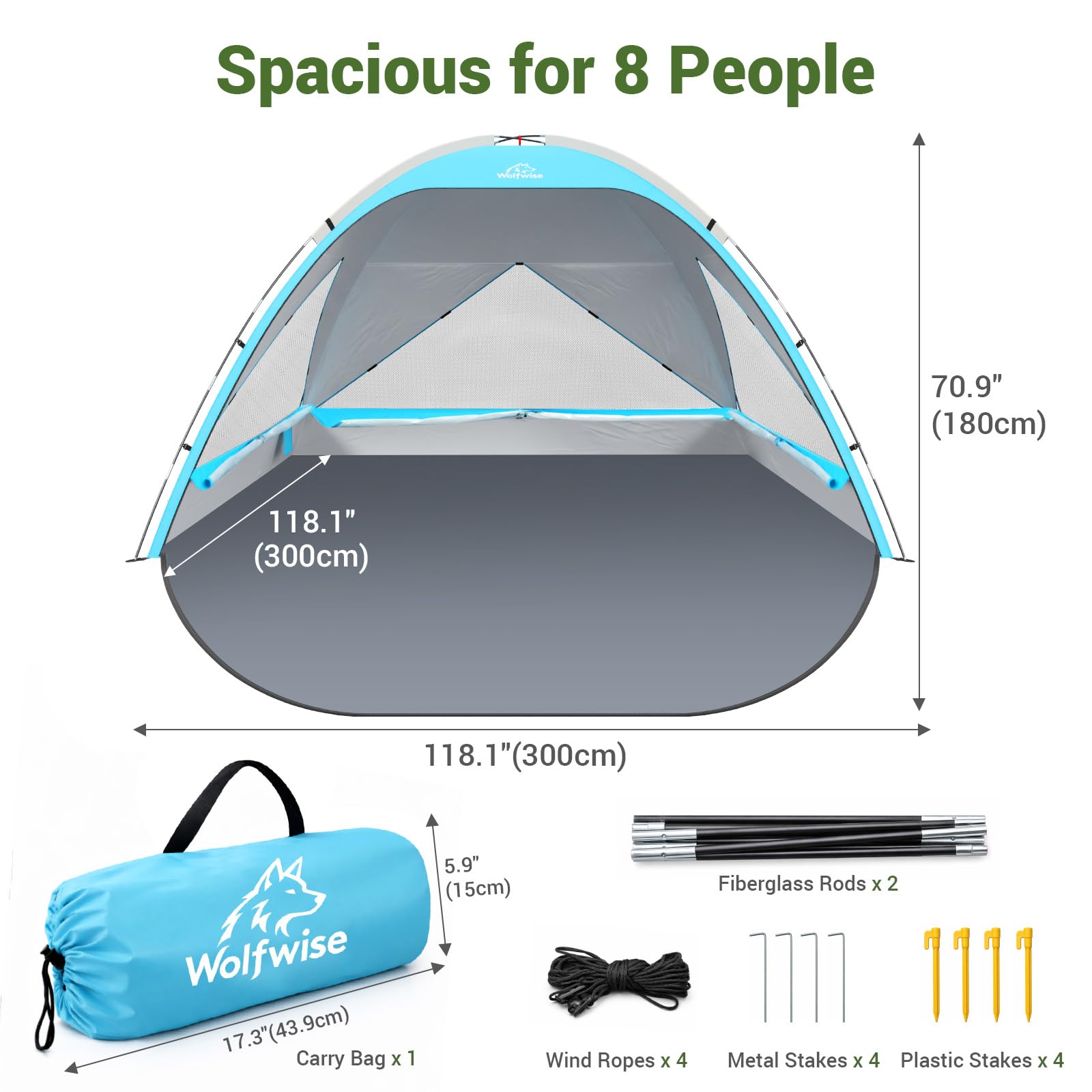 1787734894_ElE4WcxC Namiot, plazowy, Sun schronienie, do 8 z Upf 50+ Protection