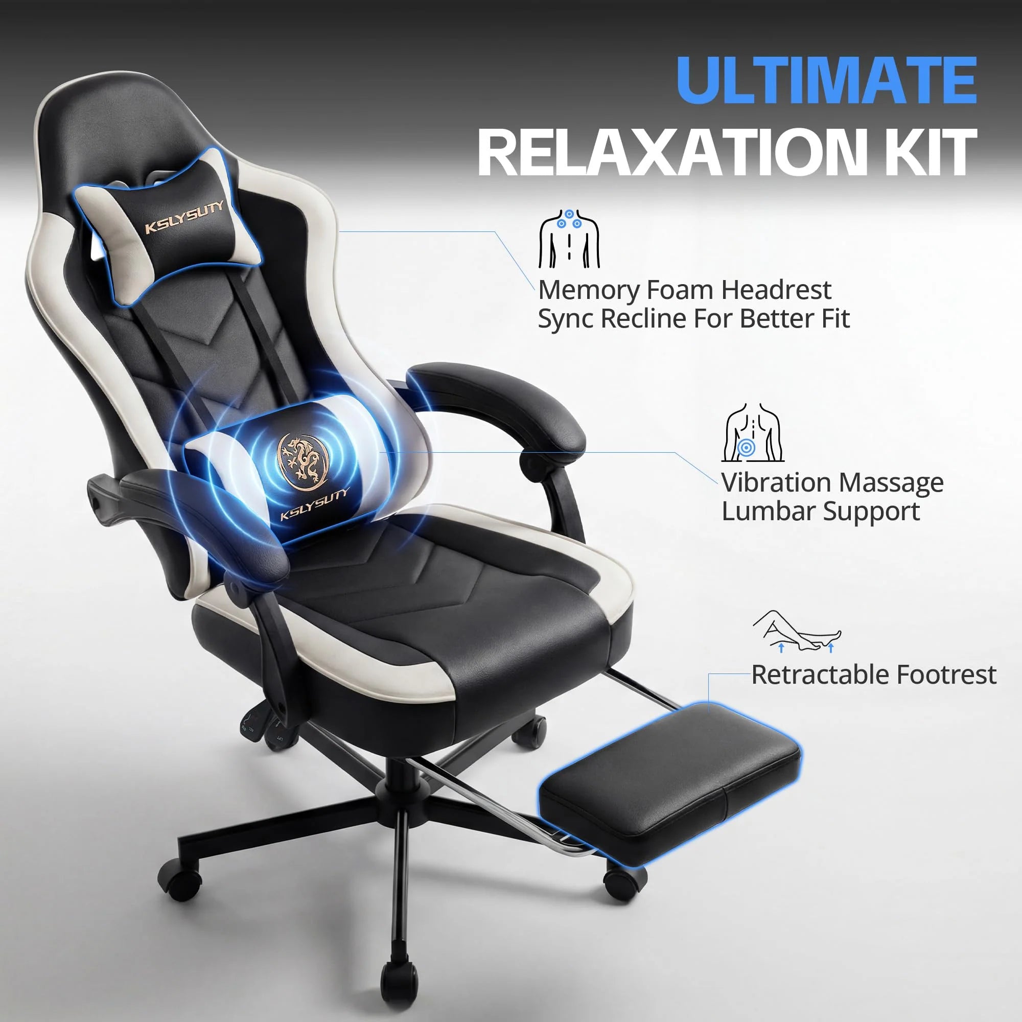 1787739601_seBFchbx Biurko Computer fotel gamingowy, ergonomiczny wysoki tylny z Footrest