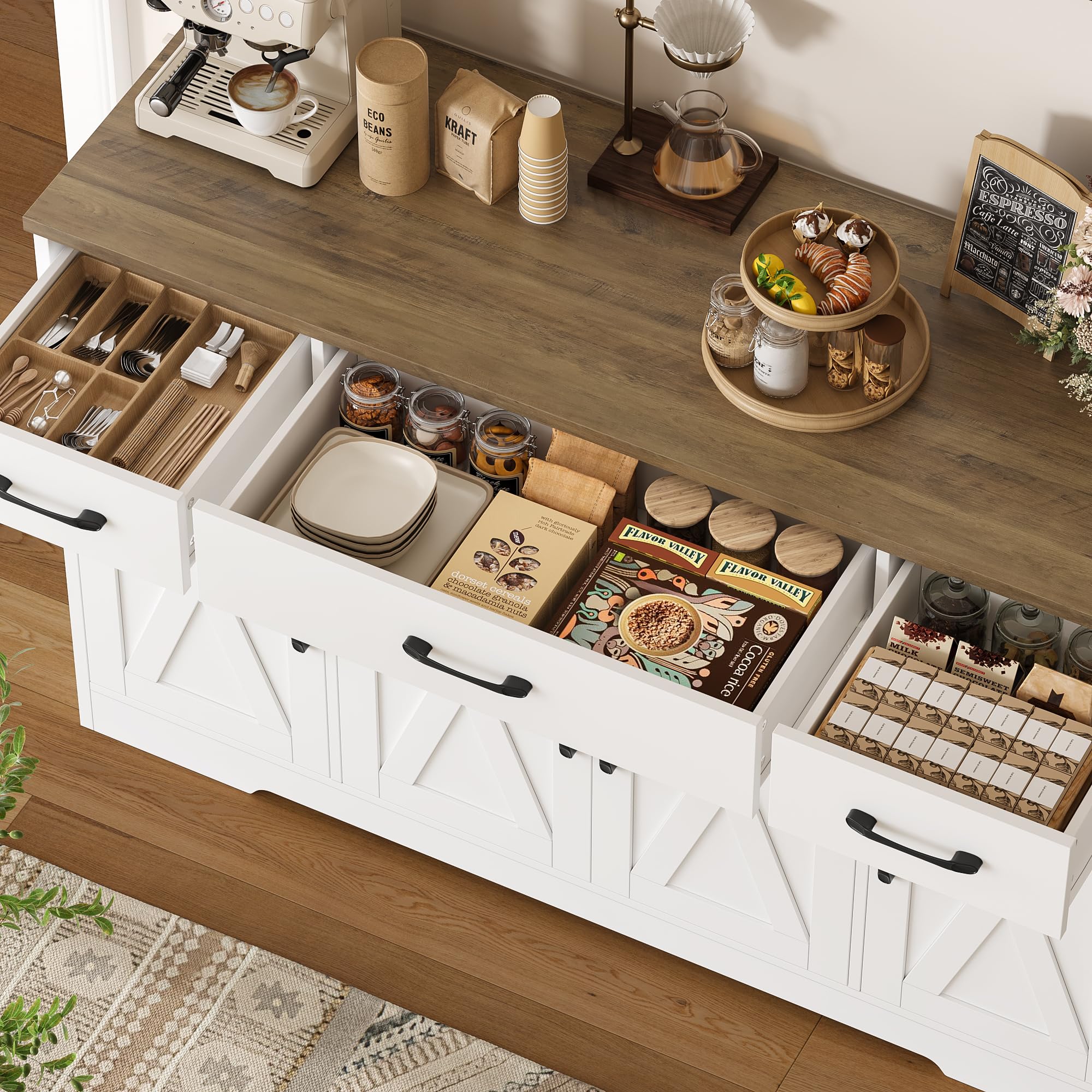 Buffet z szuflady szafka, 55 Sideboard magazynowy