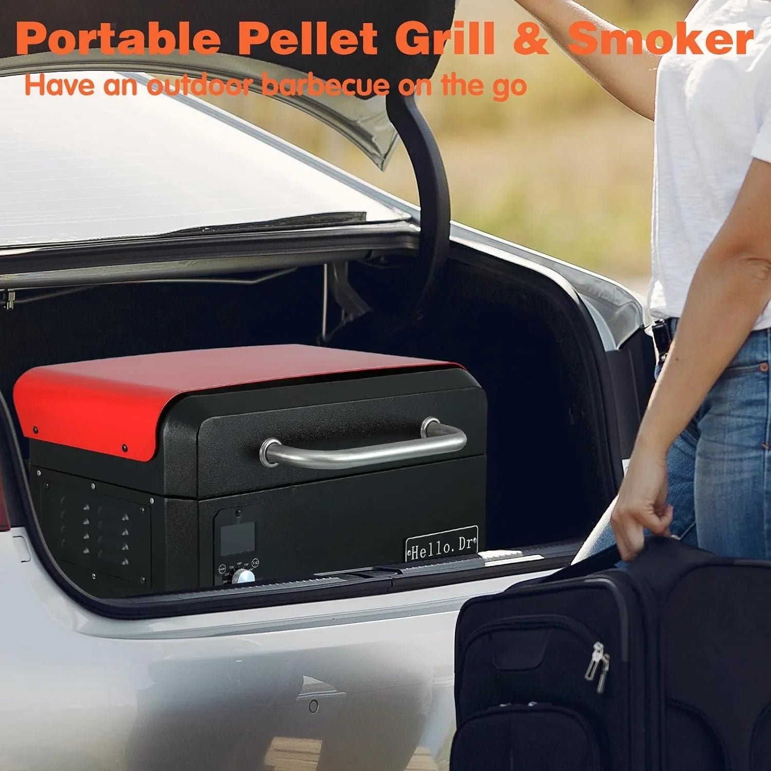 1787748010_KP51xTMj Pellet Grill - Portable Wood, and Smoker - Electric Outdoor 8 in 1 Tabletop Grills for RV Camping Tailgating RV Cooking BBQ, Intelligent Temperature